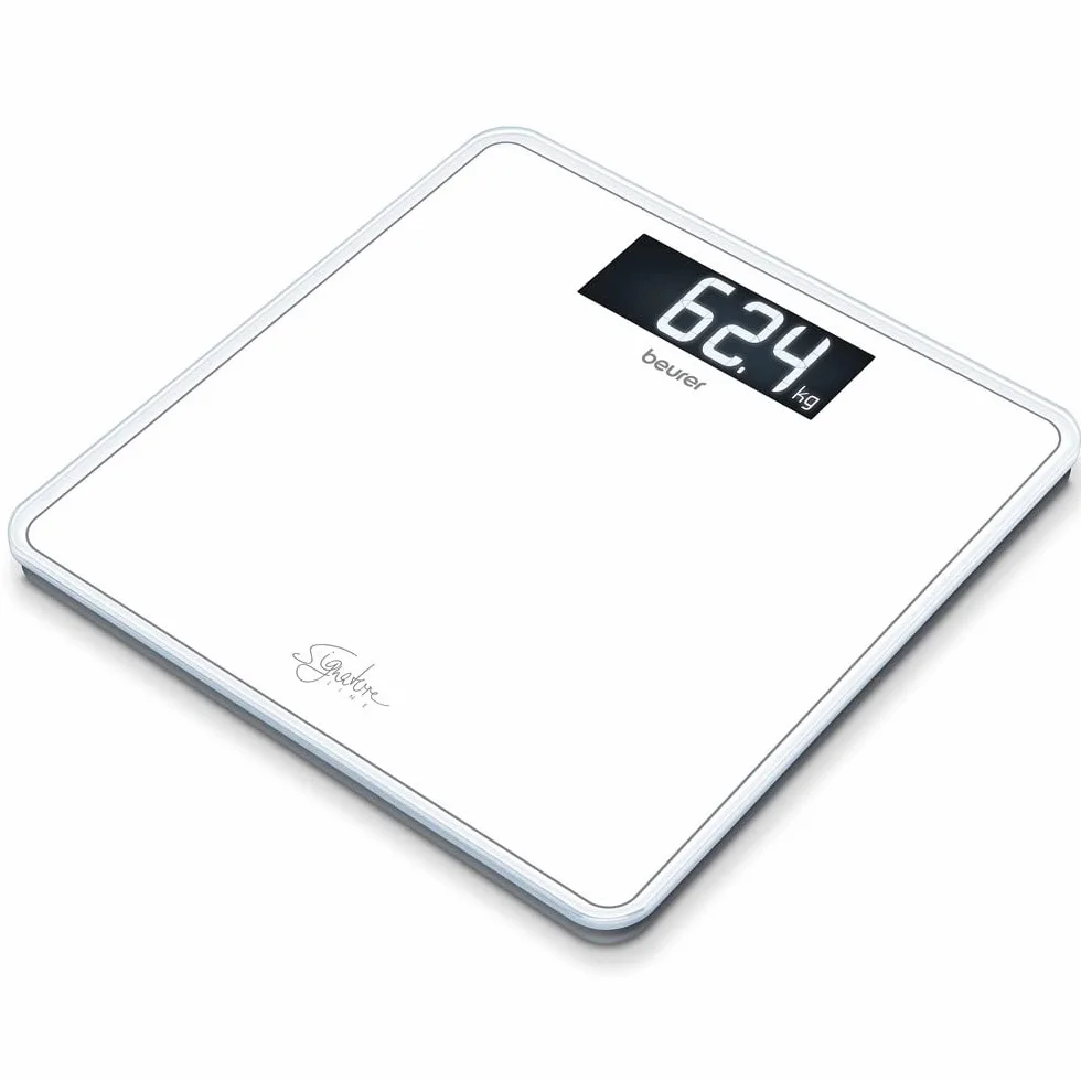 Beurer GS 400 biała waga szklana Signature Line, platforma z bezpiecznego szkła, nośność 200 kg