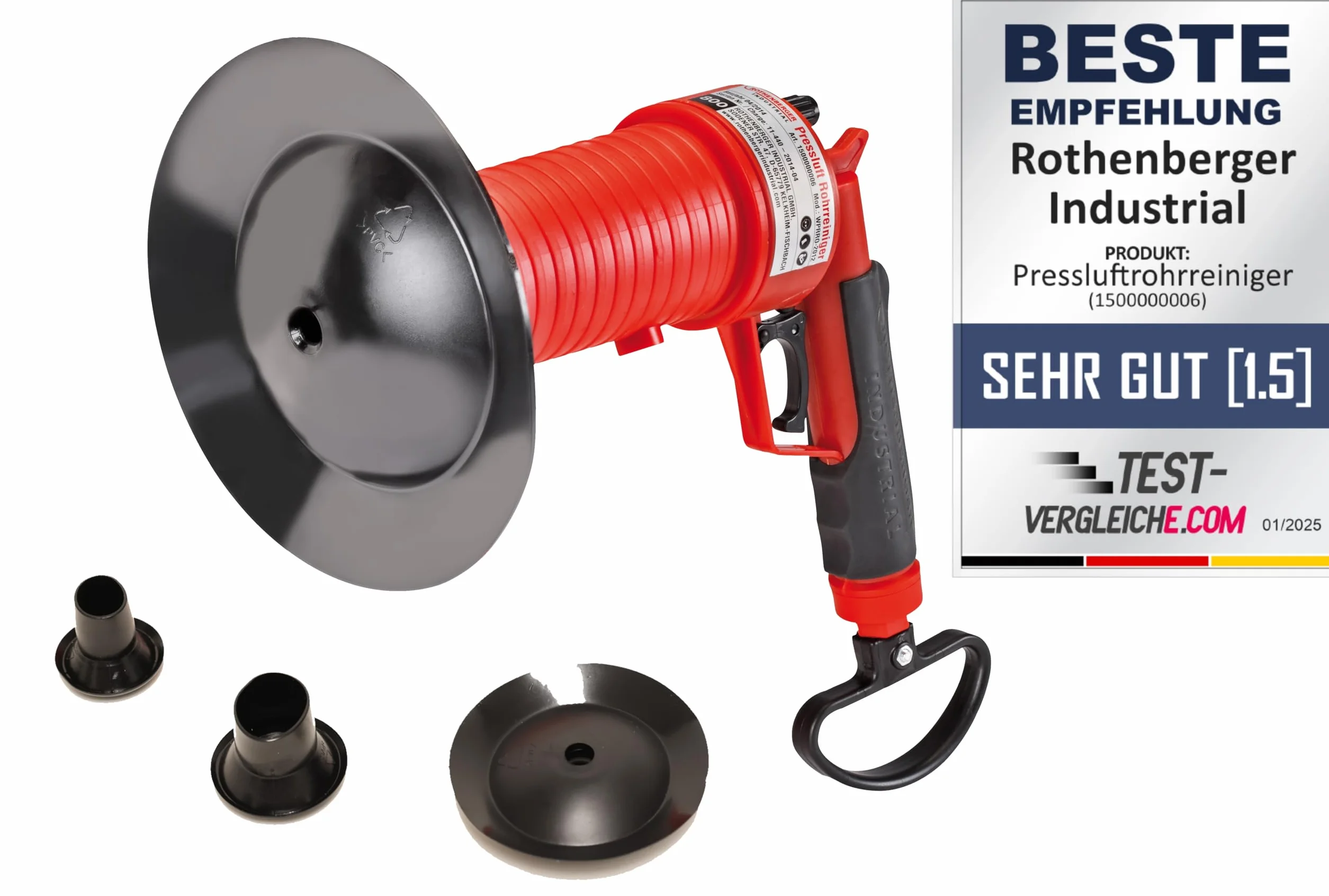 Rothenberger Industrial Środek do Czyszczenia Rur Sprężonym Powietrzem, Czarny/Czerwony