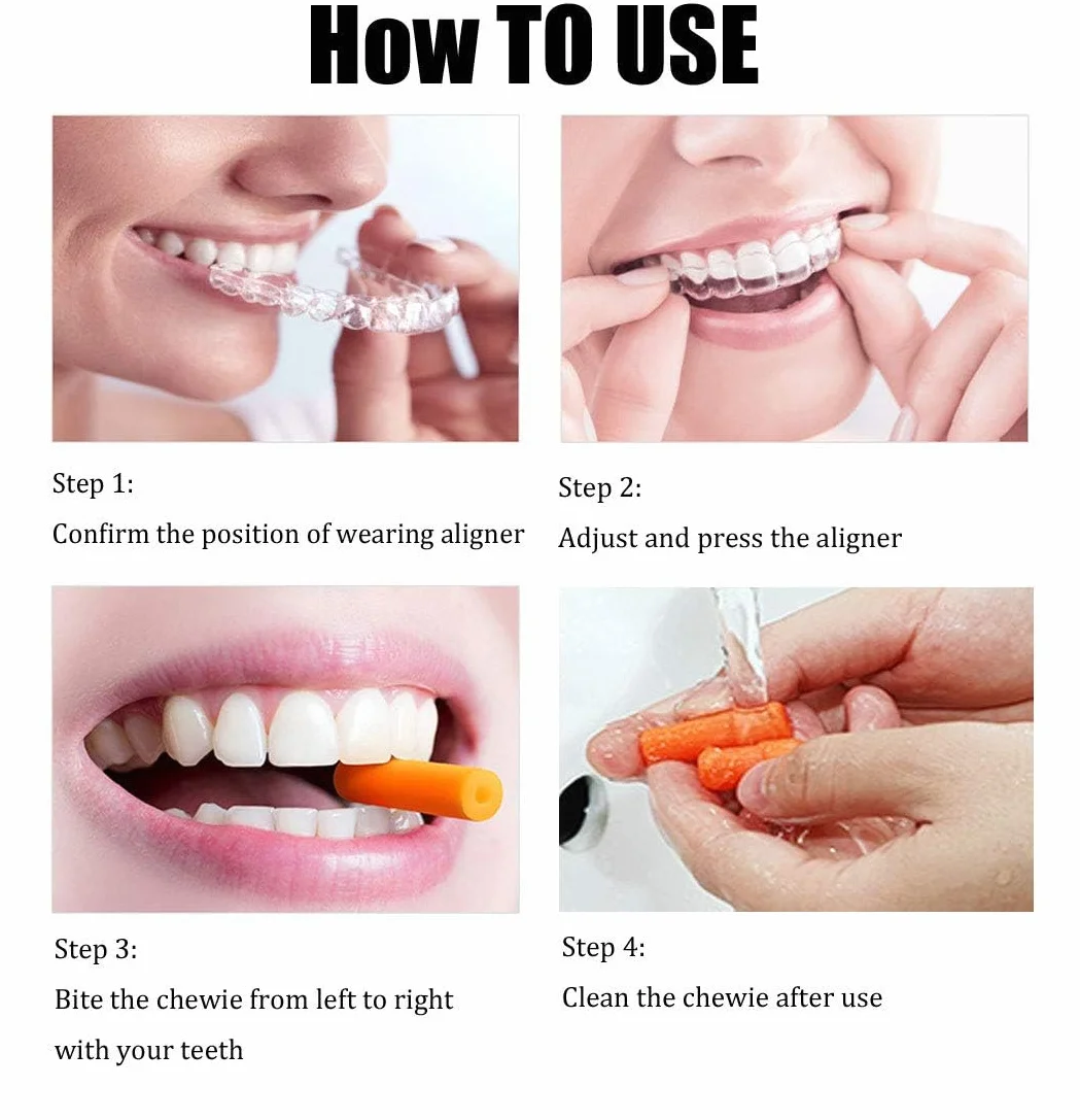 Invisalign Aligner Chewies 6 szt. Uciskarki do lejków ortodontycznych