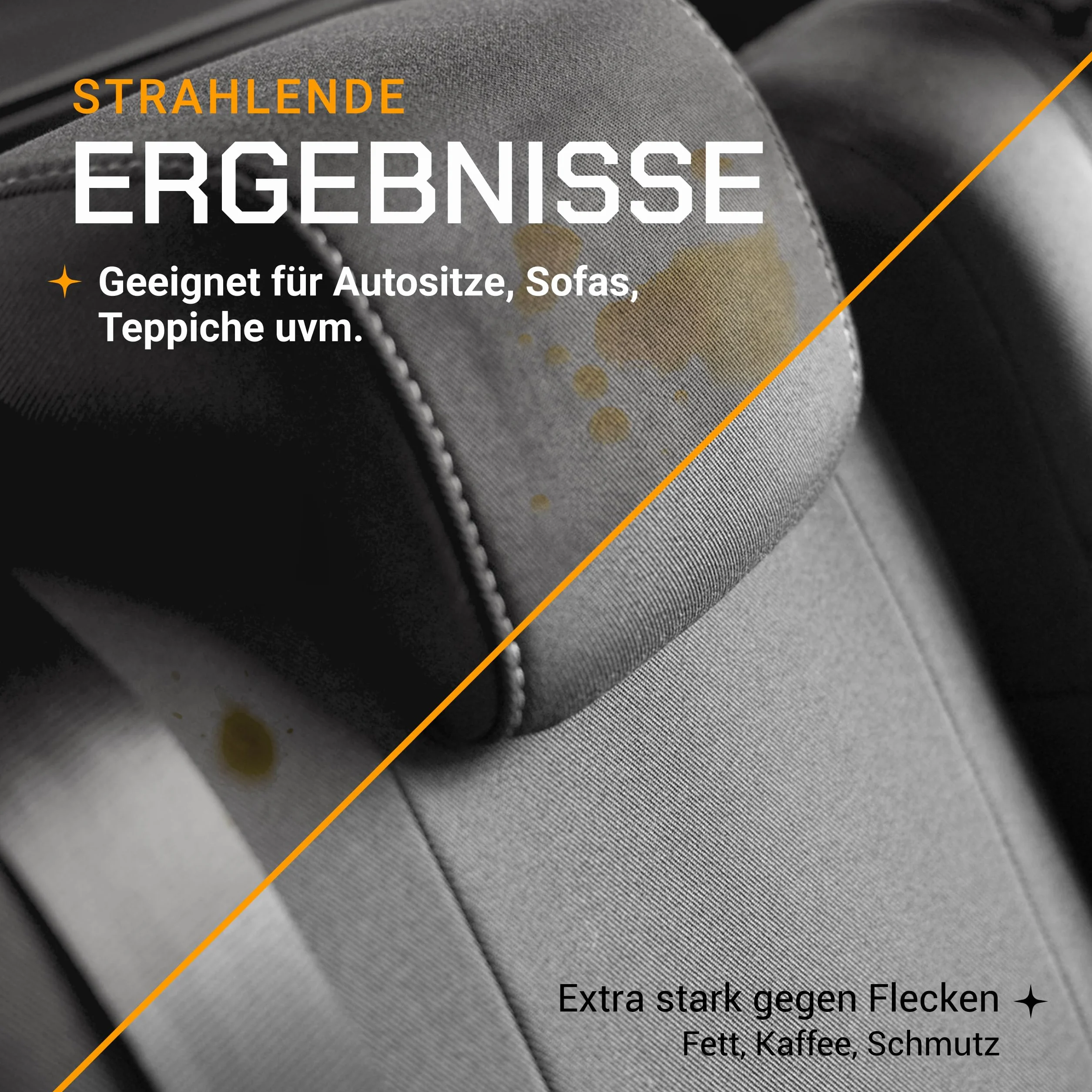 Środek do czyszczenia tapicerki w sprayu 500 ml do foteli samochodowych, sof, kanapy i materacy – środek do czyszczenia tekstyliów i plam – materiał na meble i tapicerkę samochodową – pianka lub