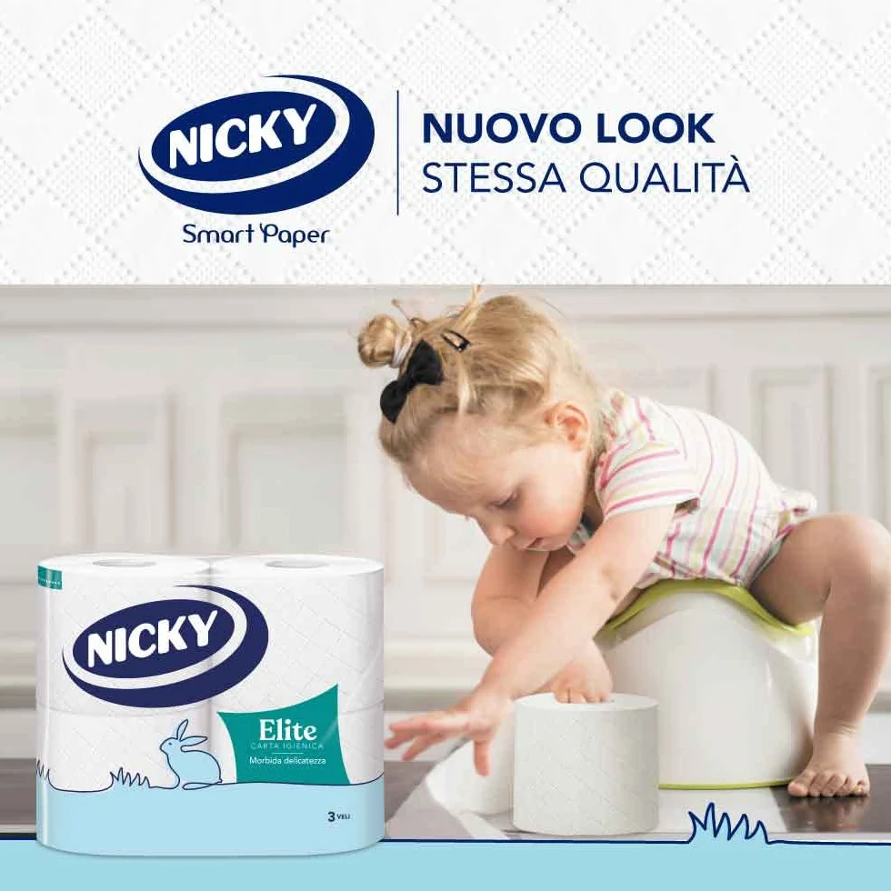 Nicky Elite 3-warstwowy papier toaletowy, 12 rolek