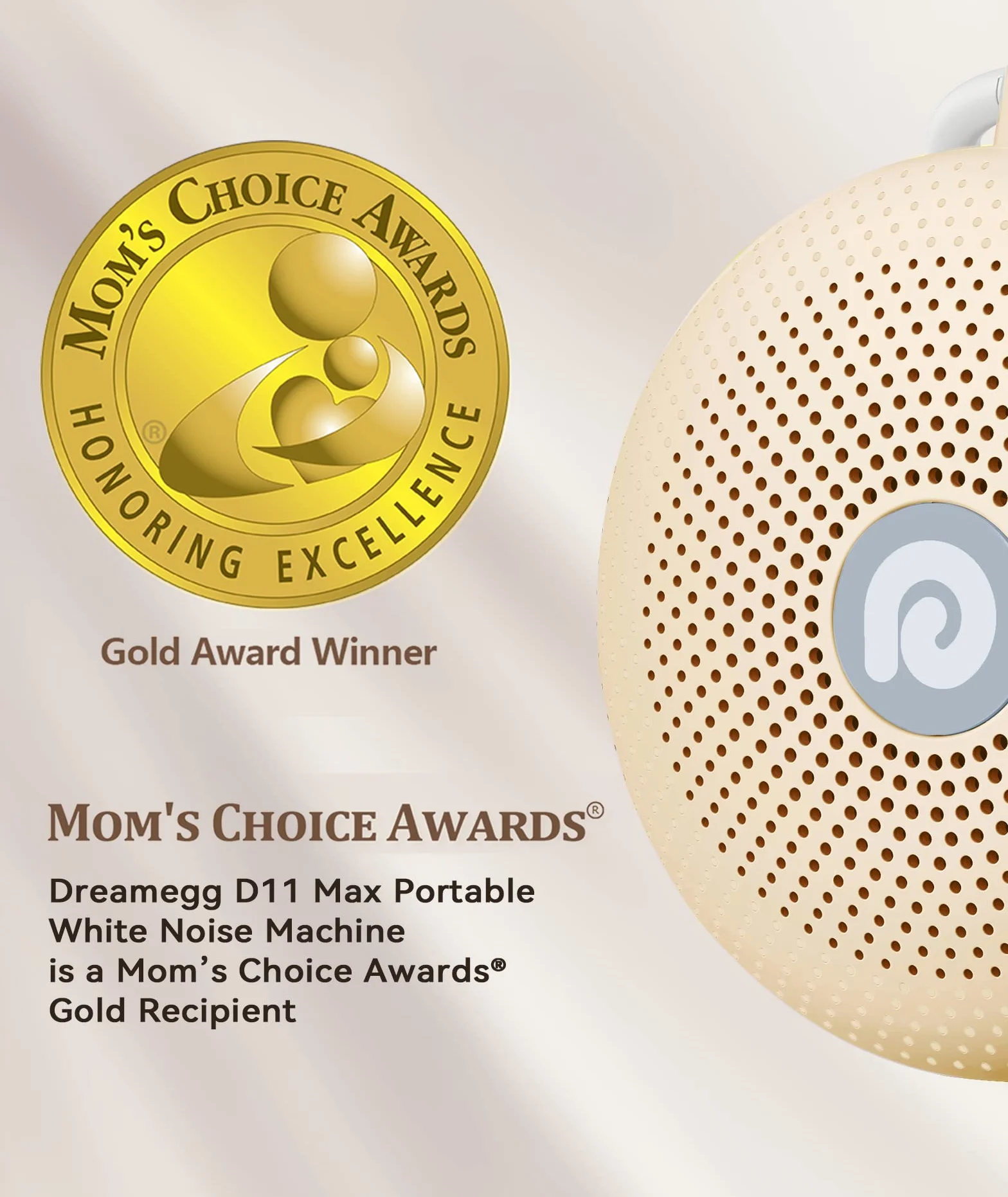 Dreamegg White Noise Machine – D11Max pomoc w zasypianiu dla dzieci i dorosłych, przenośna, z wbudowanym akumulatorem, 21 uspokajających dźwięków, Sound Machine Adult, Kashi