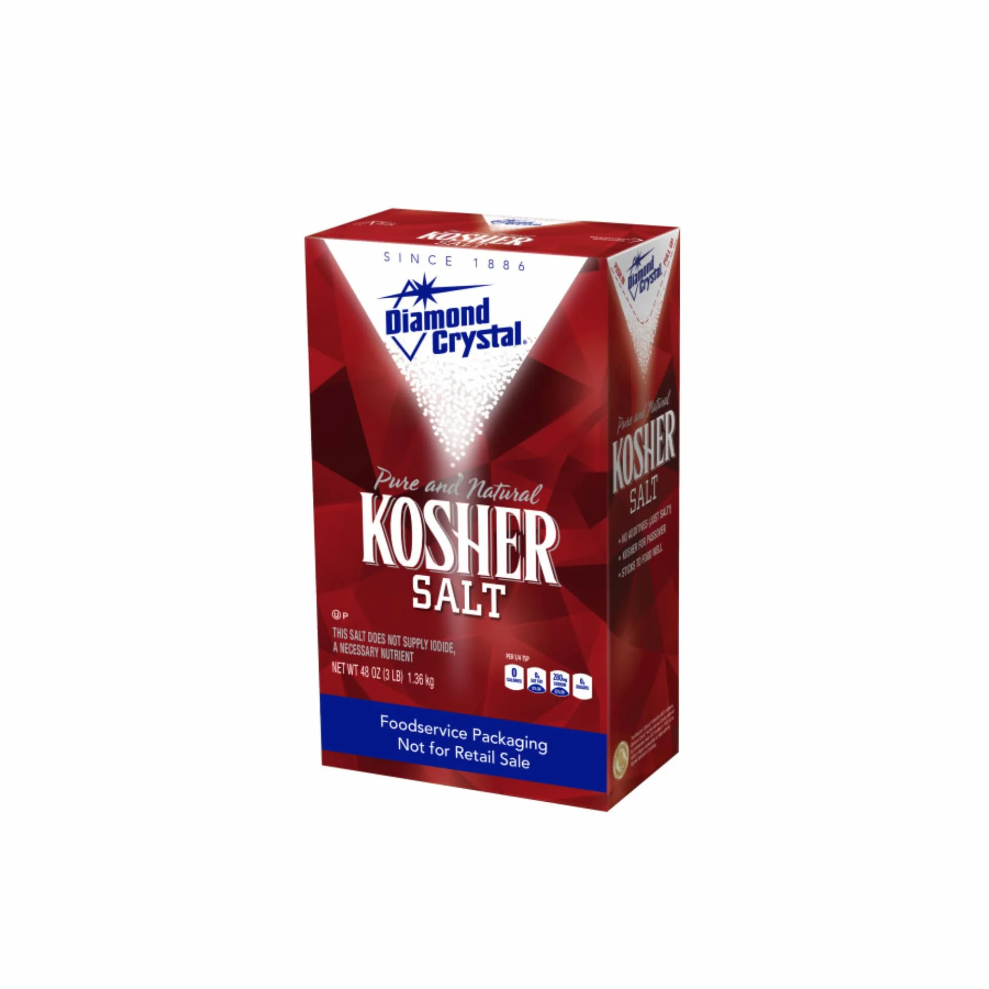 Diamond Crystal Pure Natural Kosher Salt 1.36 kg