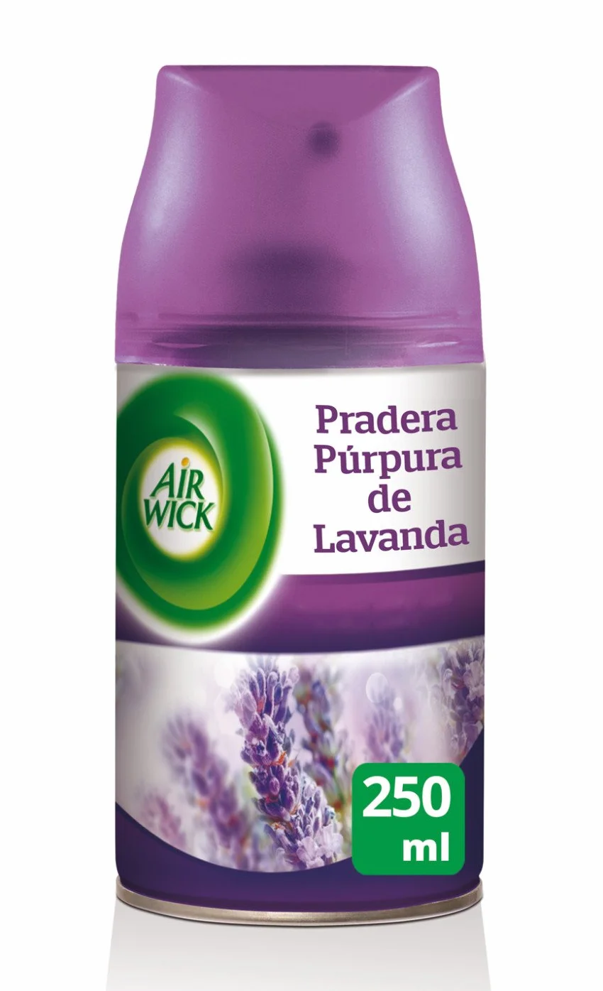 Air Wick Freshmatic Max, kabel do ładowania w sprayu, zapach do pomieszczeń, lawenda w kwiatku – 2 wkłady uzupełniające 250 ml [500 ml]