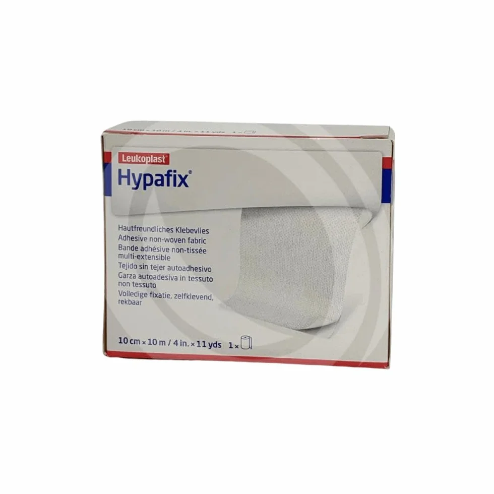 BSN medical Hypafix, bandaż na opatrunki, z porowatego i miłego w dotyku TNT, hipoalergiczny, niesterylny, ale nadaje się do sterylizacji, wymiary 10 cm x 10 m, 1 sztuka