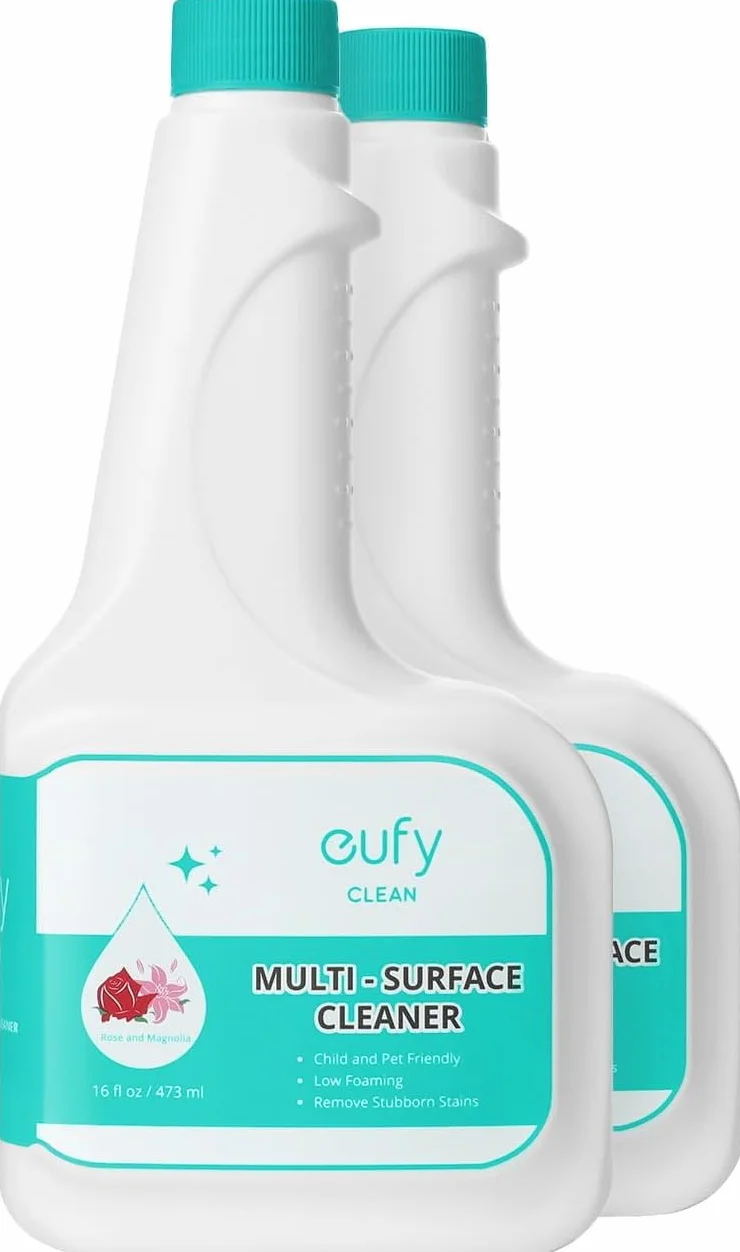 Roztwór do czyszczenia podłóg twardych eufy RoboVac (2 butelki), kompatybilny ze wszystkimi odkurzaczami RoboVac 2 w 1, 16 fl oz / 473 ml, środek do czyszczenia podłóg