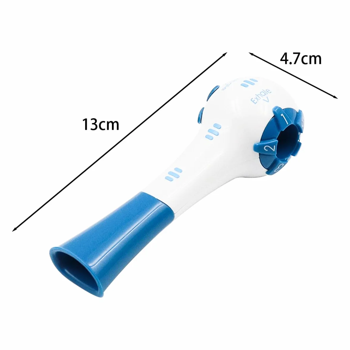 Alnicov Lung Exerciser Air Pulse do terapii oddechowej Ręczny trenażer do odzyskiwania oddechu płuc (niebieski)