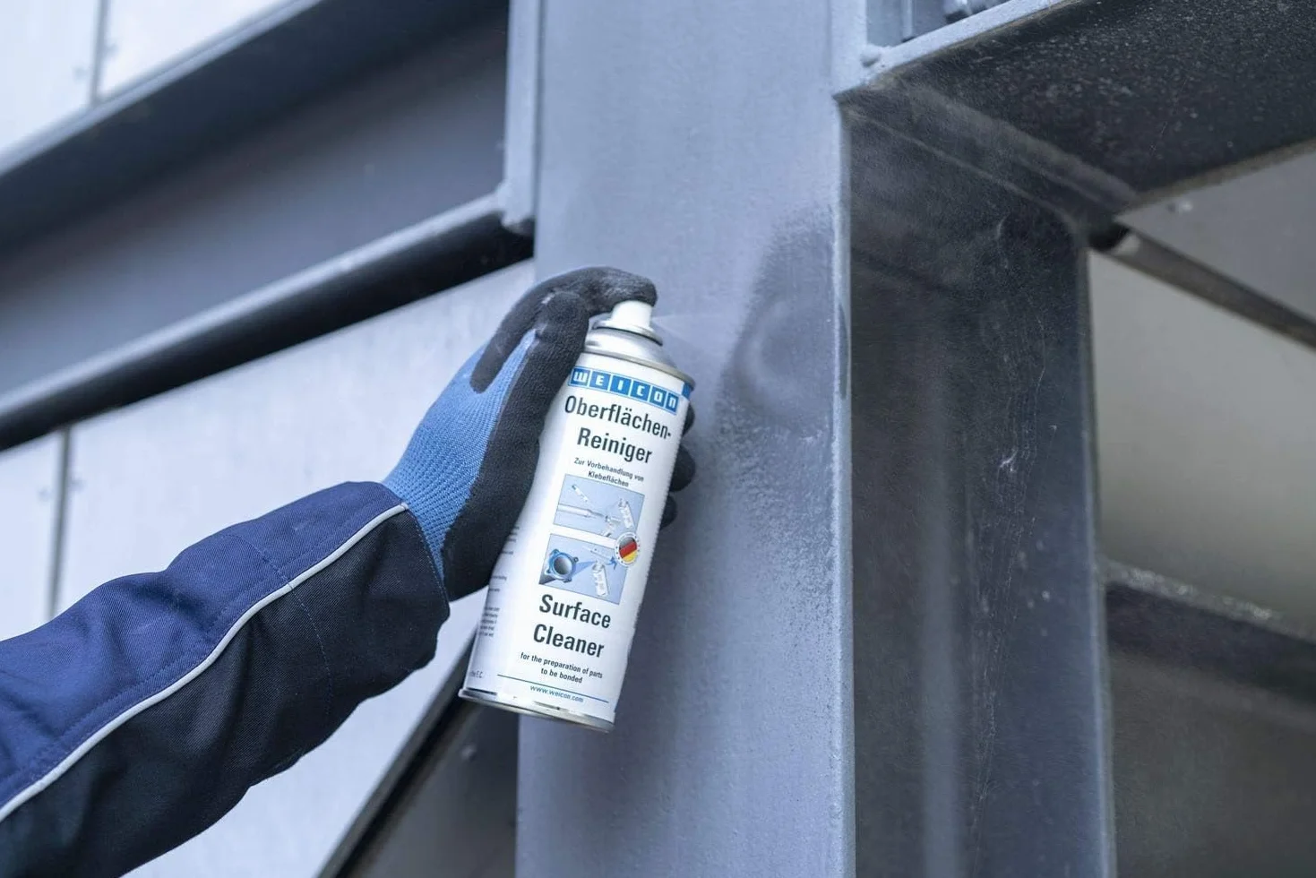 WEICON Środek do czyszczenia powierzchni 400 ml, bezbarwny odtłuszczacz rozpuszczalnikowy do przygotowania powierzchni klejonych i czyszczenia metalu