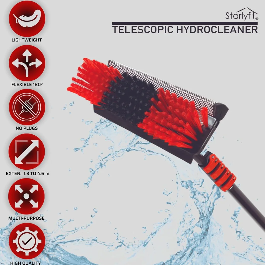 Starlyf Teleskopowa miotła do czyszczenia Hydrocleaner 4.6 MTS zasilana wodą