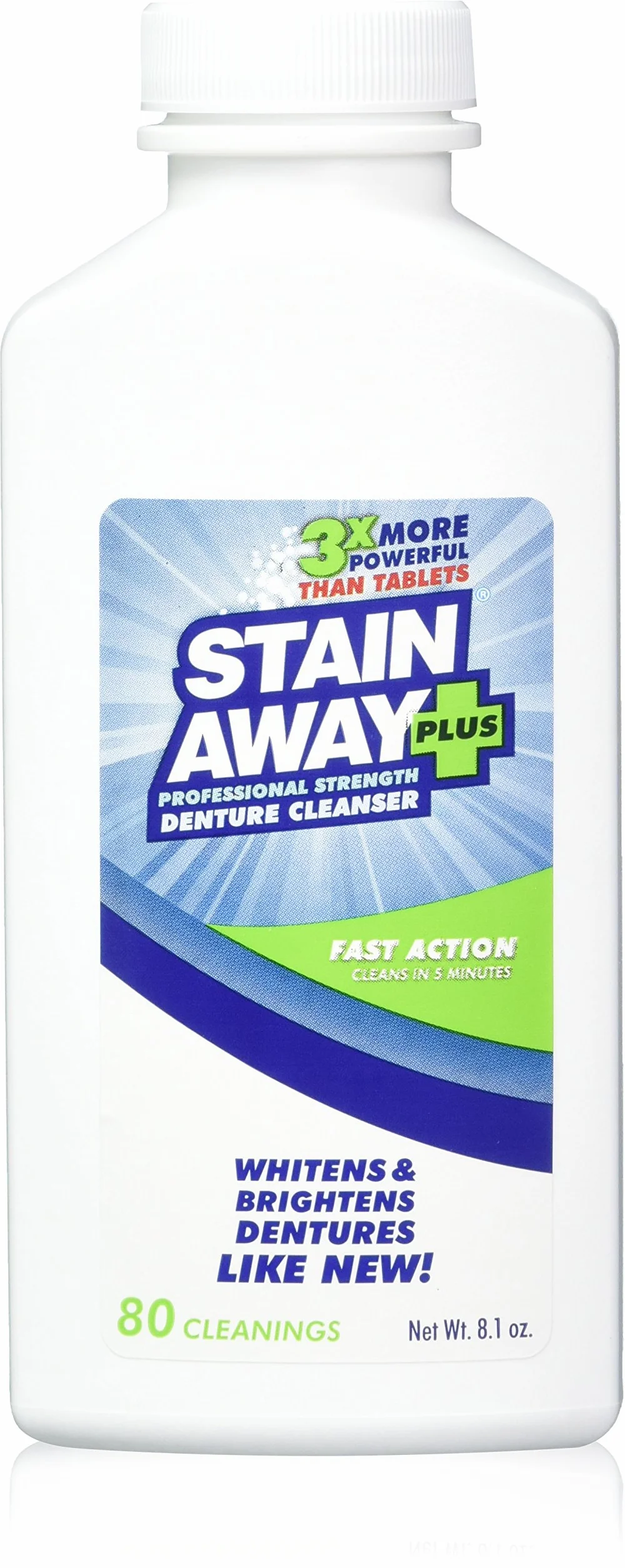 Stain Away Plus Denture Cleanser 8.1 oz Pack of 2