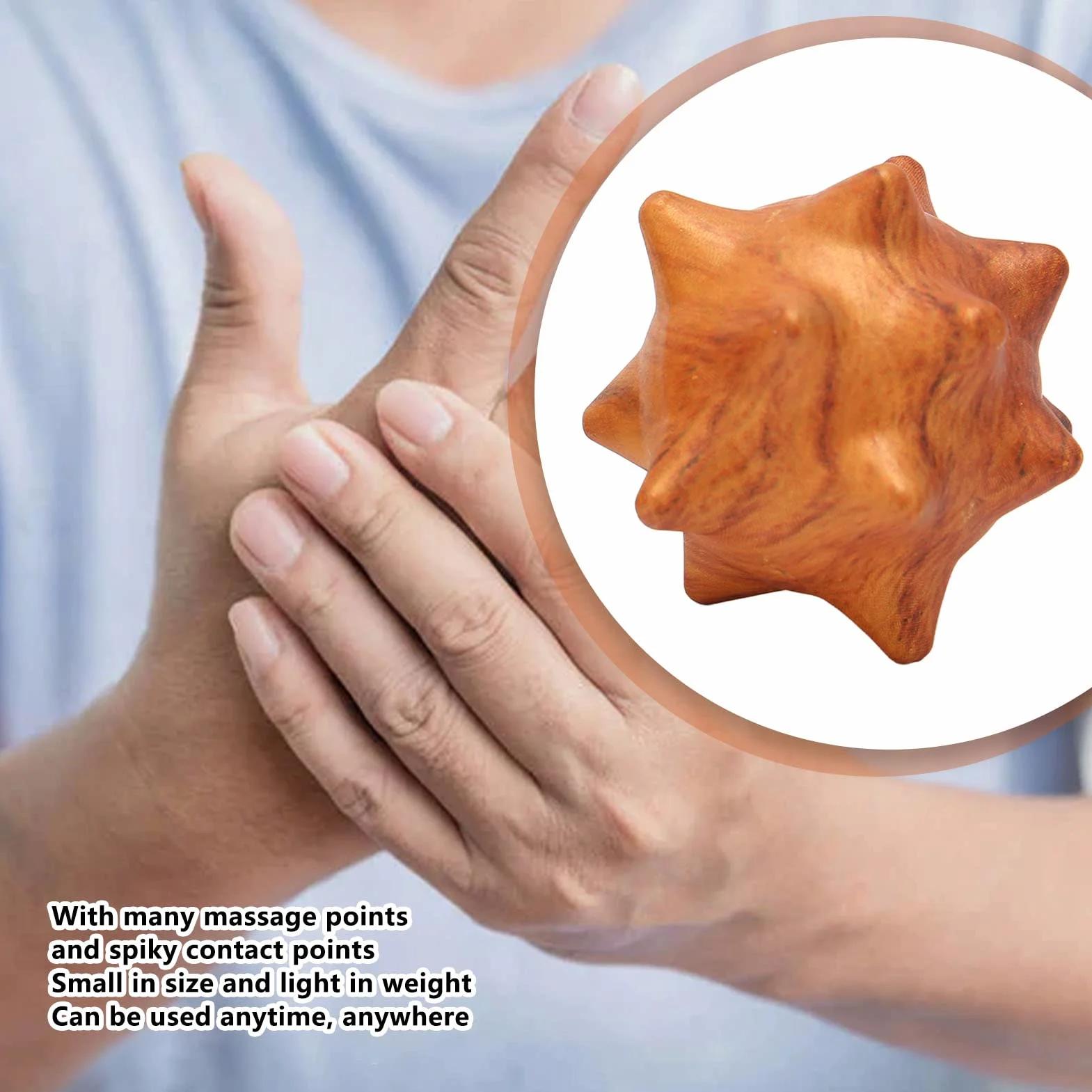 Piłka do Masażu Dłoni, Relaksujące Spiczaste Piłki do Masażu Dłoni ćwiczenia Mięśni Dłoni poprawiają elastyczność Palców do Użytku na Zewnątrz