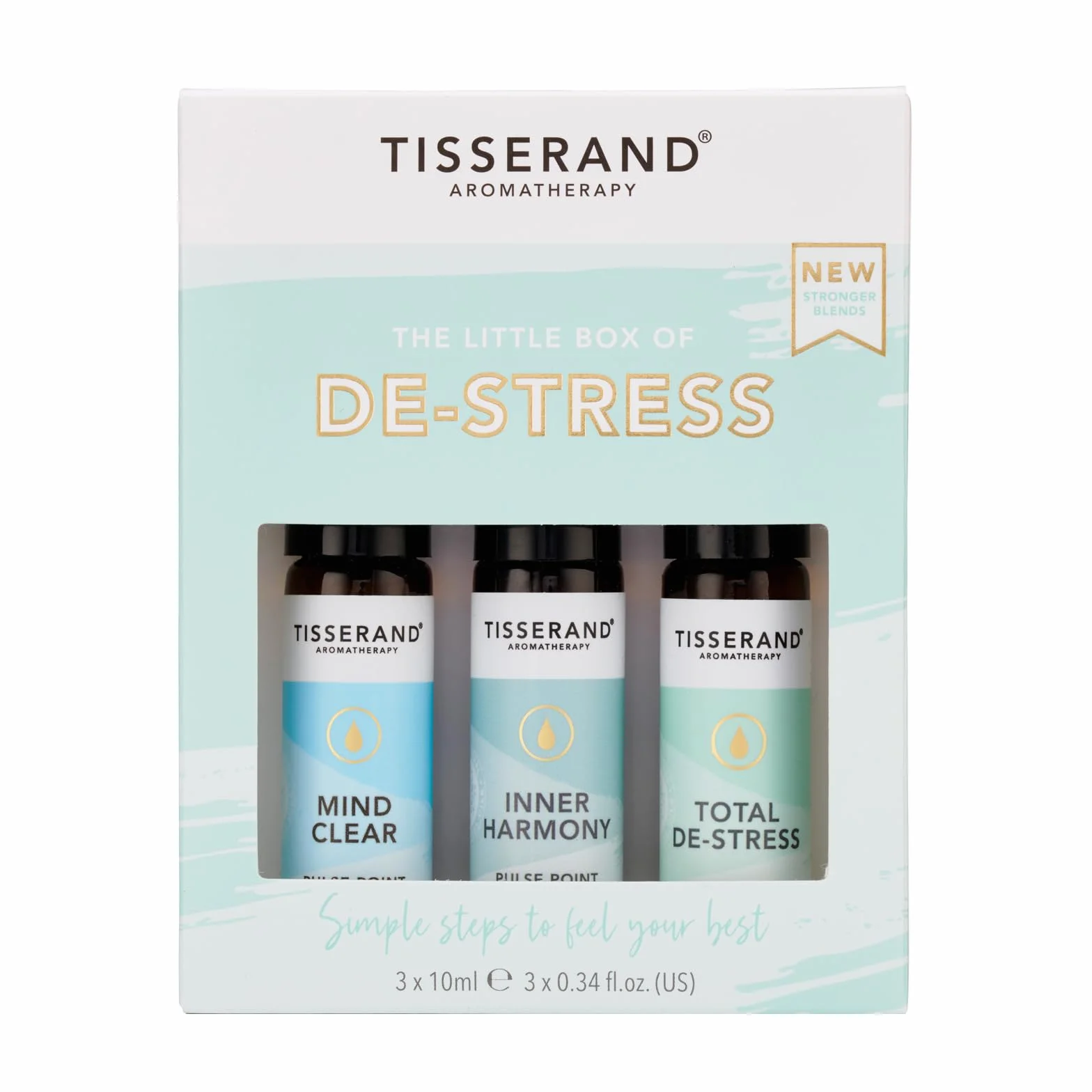 Tisserand Aromatherapy Małe pudełko odstresu - 100% naturalne czyste olejki eteryczne - 3 x 10 ml