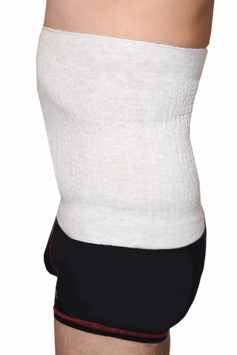 BODYPERFECT Pancerna elastyczna opaska termiczna z mieszanki wełny 50% do pleców brzucha nerek i wątroby (6° (ekstra długi 54/56))