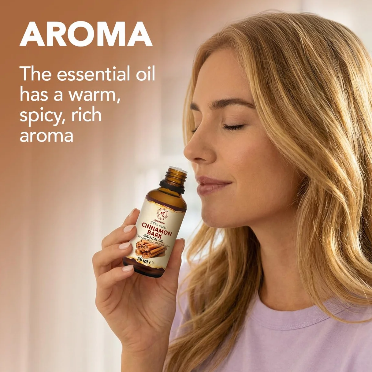 Olejek Eteryczny z Kory Cynamonu 50 ml - Cinnamomum Zeylanicum - Olejek Aromatyczny do Dyfuzora - Aromaterapia - Świece Zapachowe - Mydła - Długotrwały aromat - Odświeżanie Powietrza
