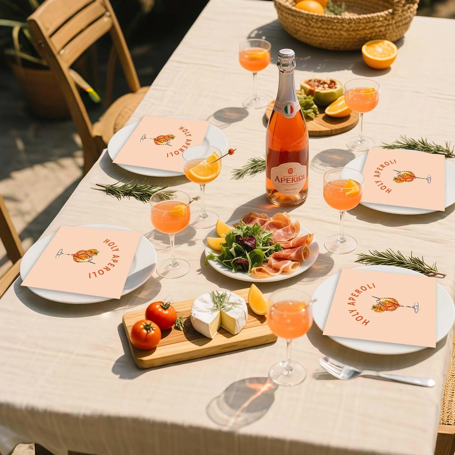 40 sztuk serwetek Aperol Party Decor, Aperol Spritz, prezent, serwetki papierowe Holy Aperoli, pomarańczowe, prezent dla miłośników aperilu, na imprezę tematyczną, wesele, urodziny, dekoracja stołu