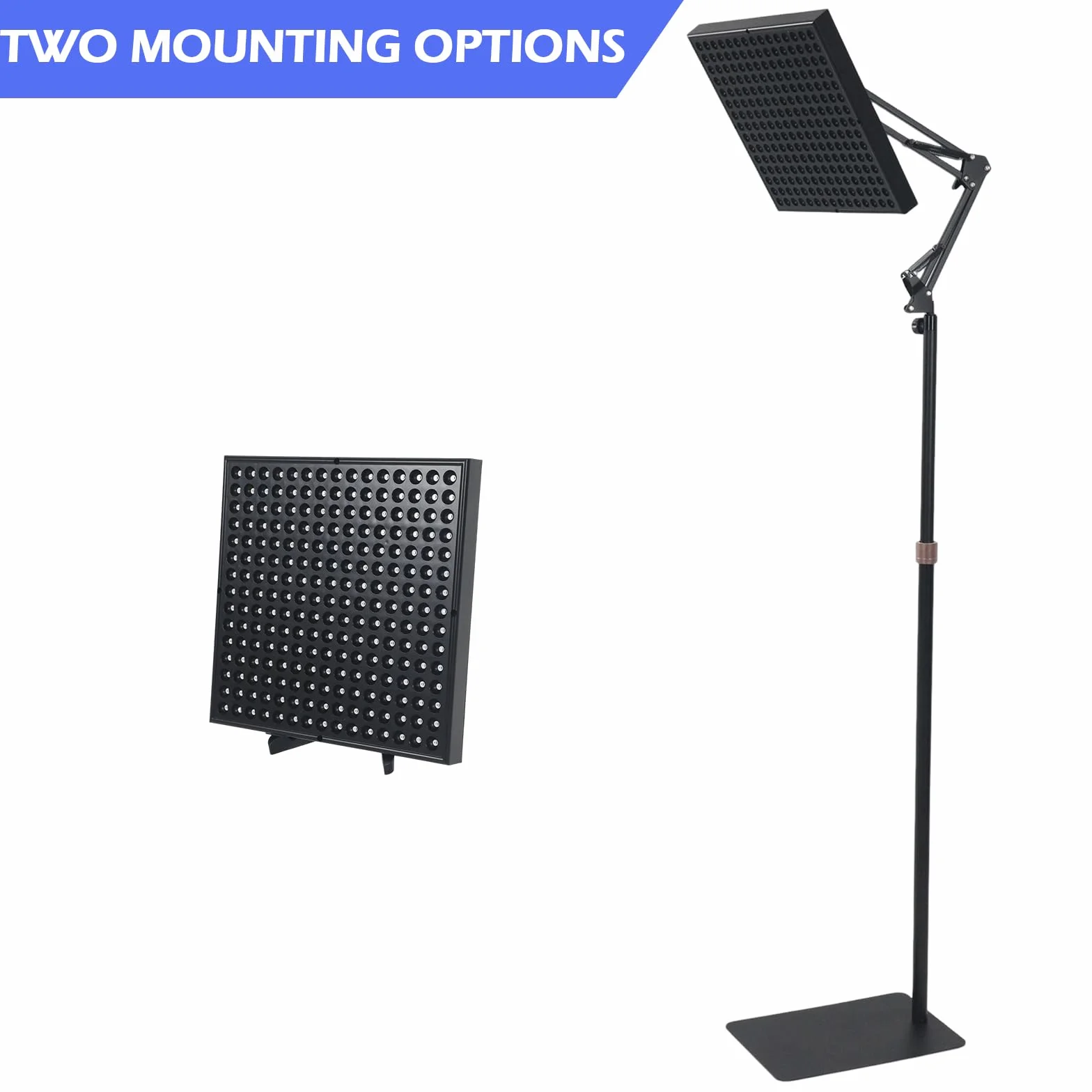 Solarium do domu, lampa do opalania, 460 NM, 45 W, pełne niebieskie światło, do użytku domowego, do twarzy i ciała, podwójny uchwyt, opalarka do twarzy, solarium z 225 diodami LED
