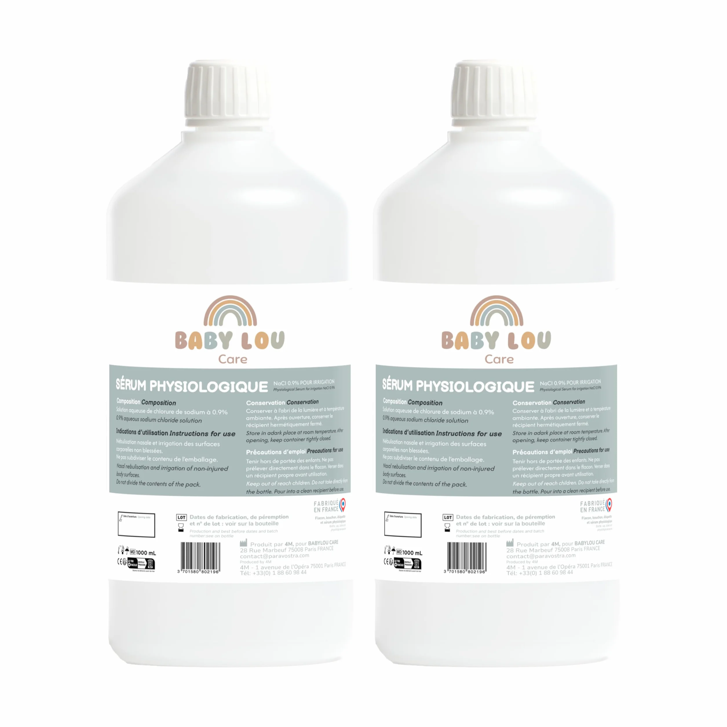 serum fizjologiczne butelka 2 x 1 l | NaCl 0,9% | mycie jam nosowych i higiena oczu | higiena oczu i nosa | do podrażnień zewnętrznych