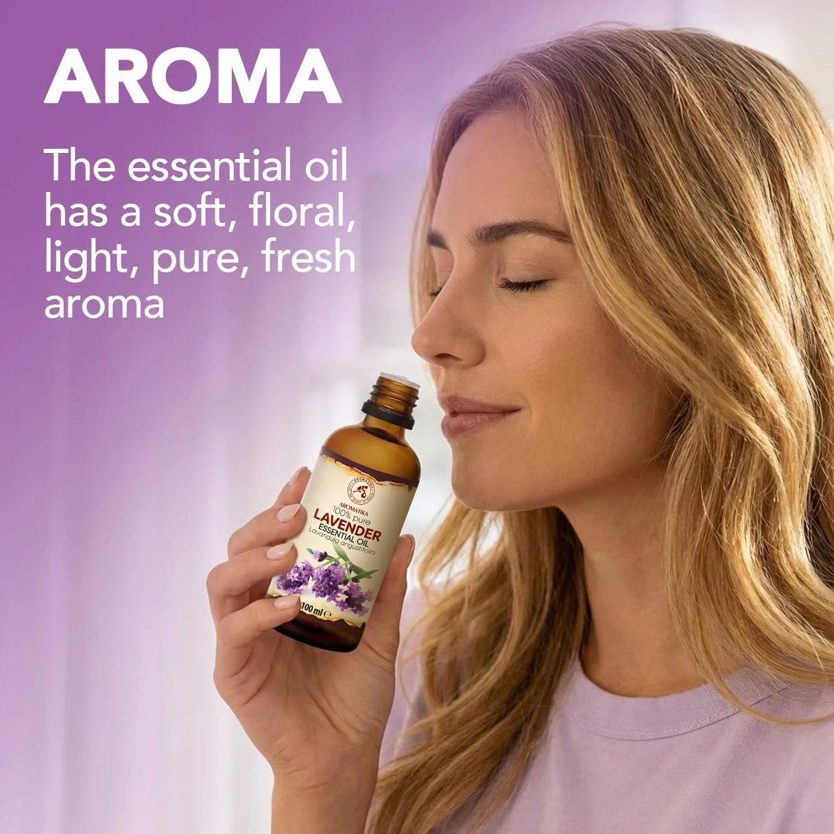 Olejek Eteryczny Lawendowy 100 ml - Lavandula Angustifolia - Olejek Aromatyczny do Dyfuzora - Aromaterapia - Świece Zapachowe - Mydła - Odświeżanie Powietrza