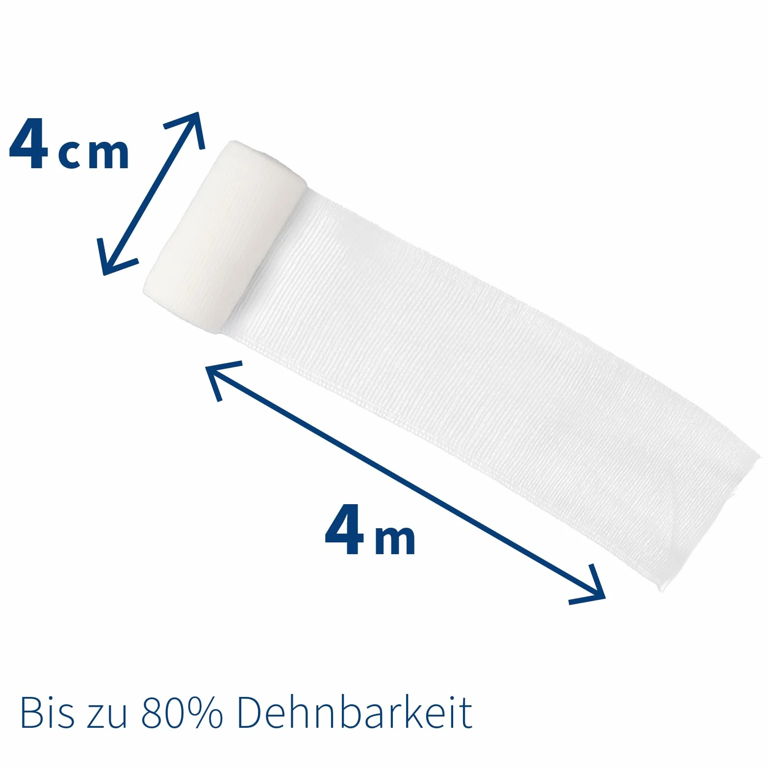 ABENA Bandaże z gazy 4 cm x 4 m – 20 sztuk, delikatne, elastyczne bandaże z materiału opatrunkowego, przepuszczające powietrze i przyjazne dla skóry bandaże – idealne do utrwalania ran, uprawiania