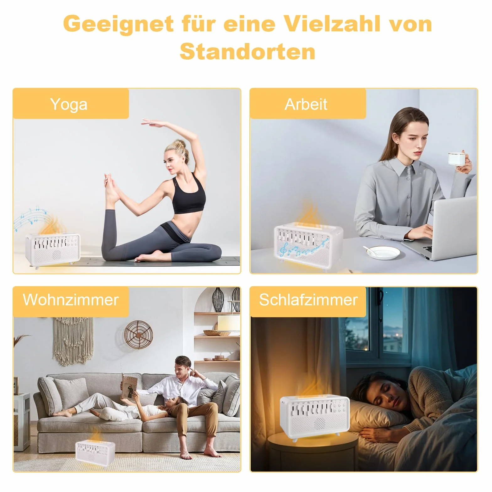 Yoedge White Noise Machine & Night Light Pro - urządzenie dźwiękowe do sypialni z Bluetooth, timerem i dyfuzorem aromatu dla dzieci, niemowląt i dorosłych