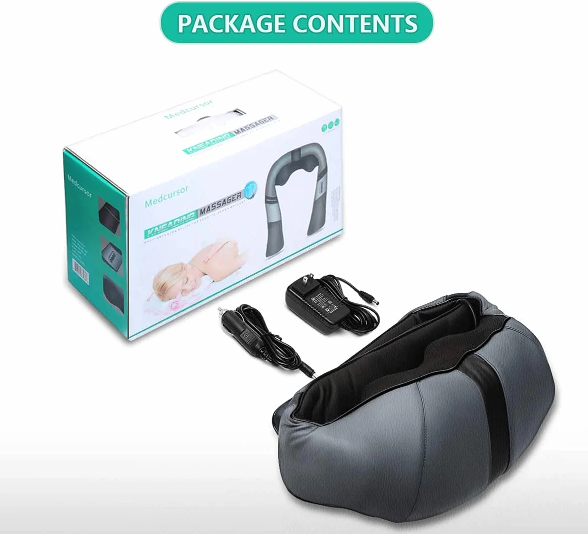 Medcursor Masażer Szyi i Ramion z Ciepłem 3D Shiatsu Poduszka do Masażu