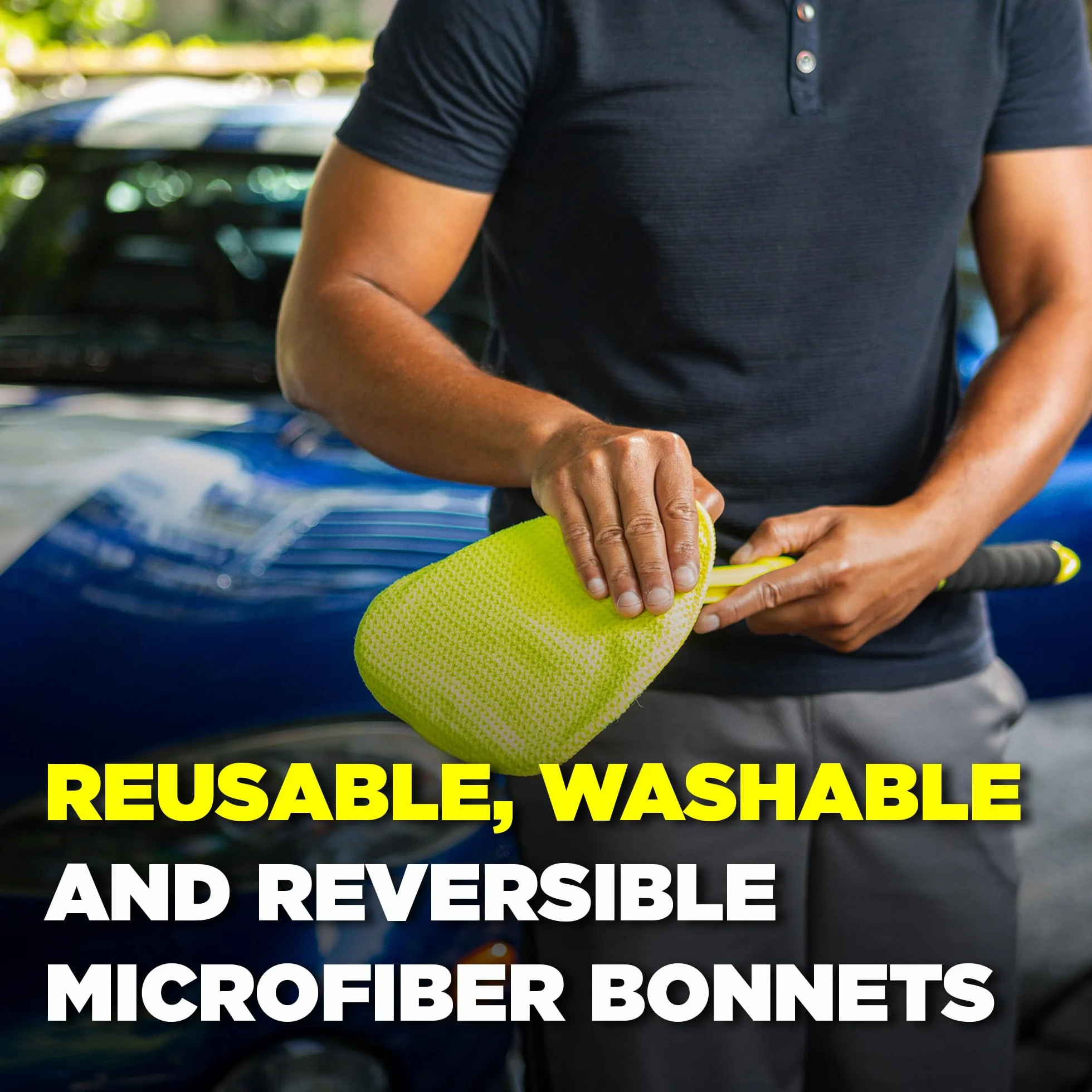 Invisible Glass 95160 Reach & Clean Glass Windshield Cleaner Tool Kit With Extendable Handle, (2) Reusable Quick Change Microfibers, and Storage Bag for Auto Windshield, Trucks, SUVs, RVs, and Windows