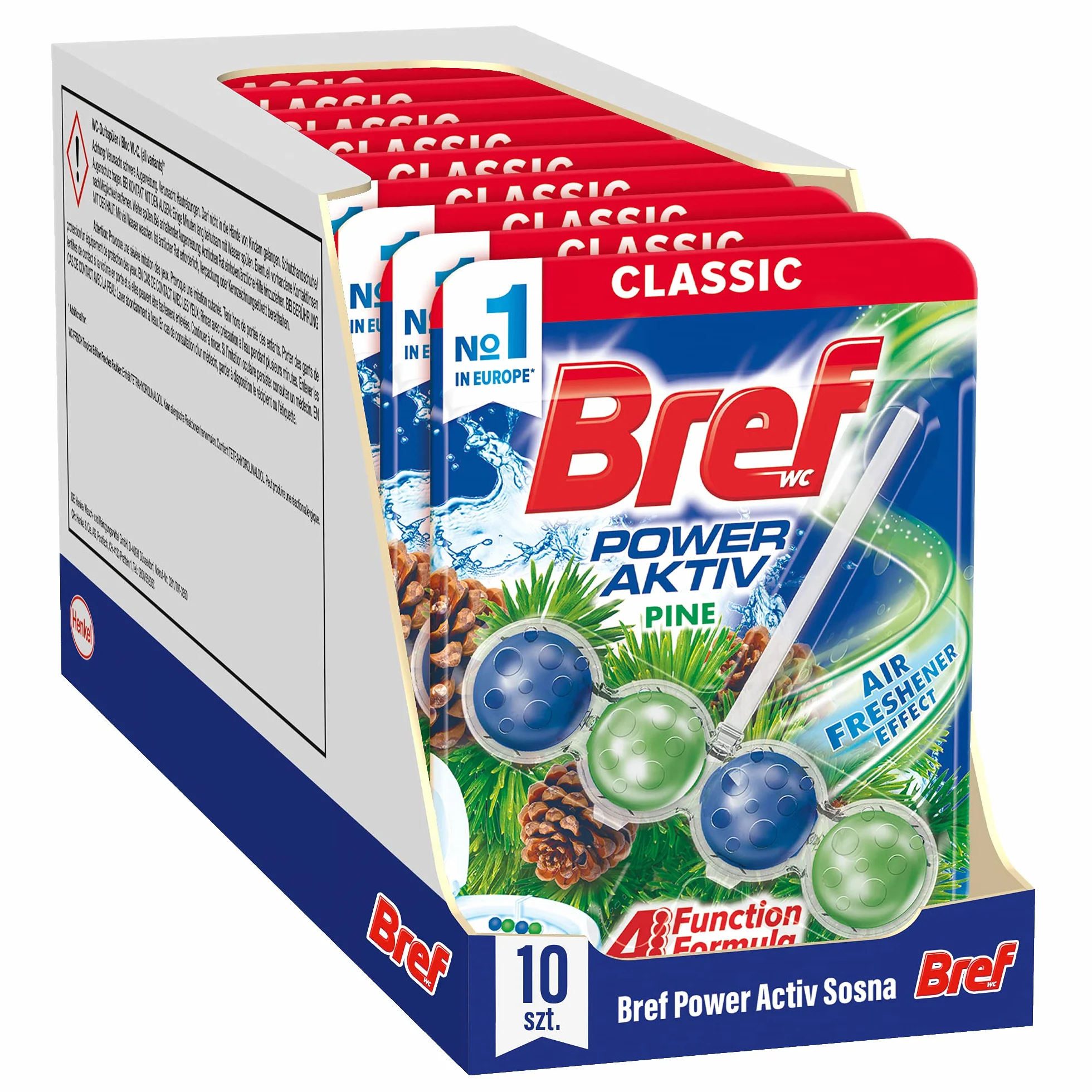 Bref Power Aktiv Zawieszka WC Sosna Zestaw 1x50g 10szt