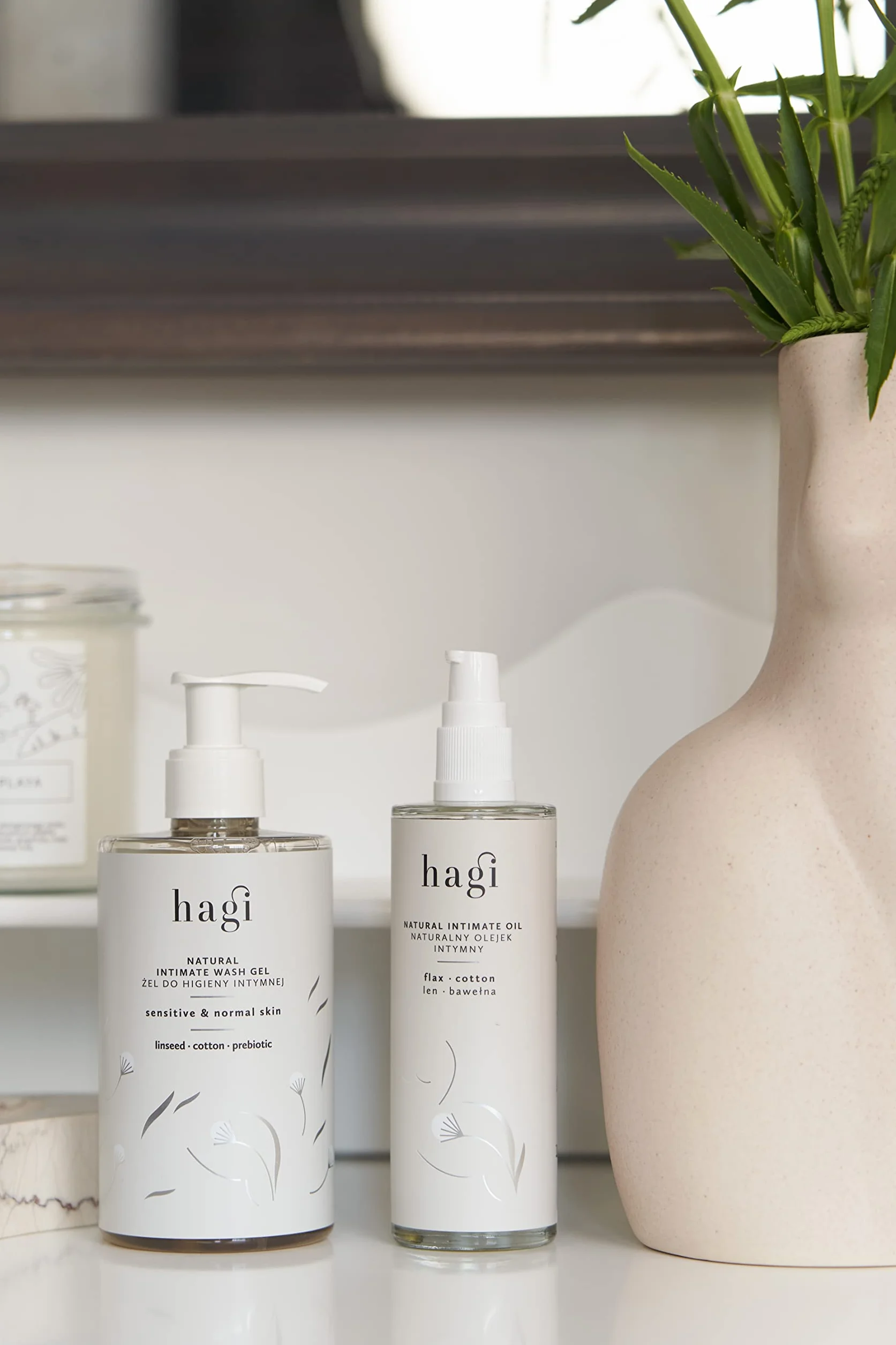 Hagi Naturalny Olejek Intymny 100 ml | Pielęgnacja intymna, po goleniu i depilacji | Nawilża skórę | Wegański