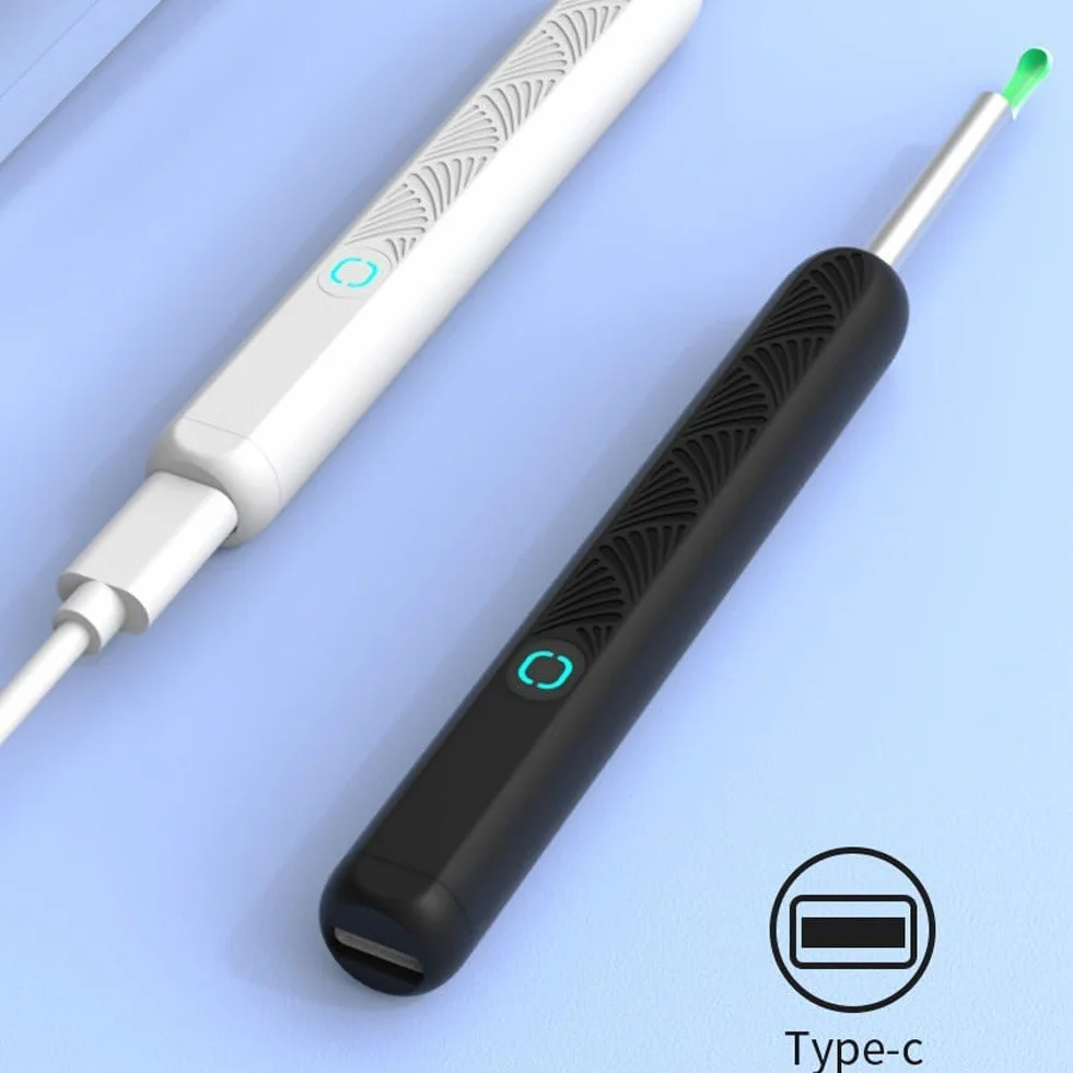 1 PC Aparat Bezprzewodowy Otoskop USB C Ładowanie Narzędzie do usuwania wosku z uszu Mini Kamera