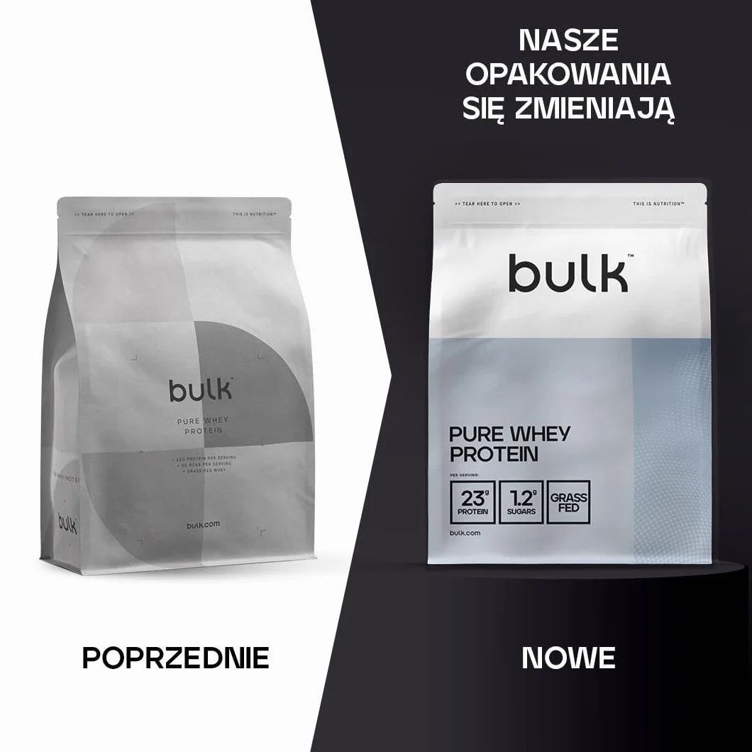 Bulk Pure Whey Protein, Bez dodatków smakowych, 2.5kg, 83 porcji