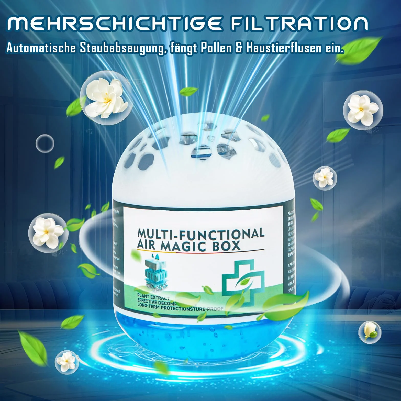 Magiczne pudełko do oczyszczania powietrza wewnątrz, wielofunkcyjne pudełko Magic Box Long-Lasting Air Purification Dust Removal Magic Box do pomieszczeń domowych i domu, 3 sztuki