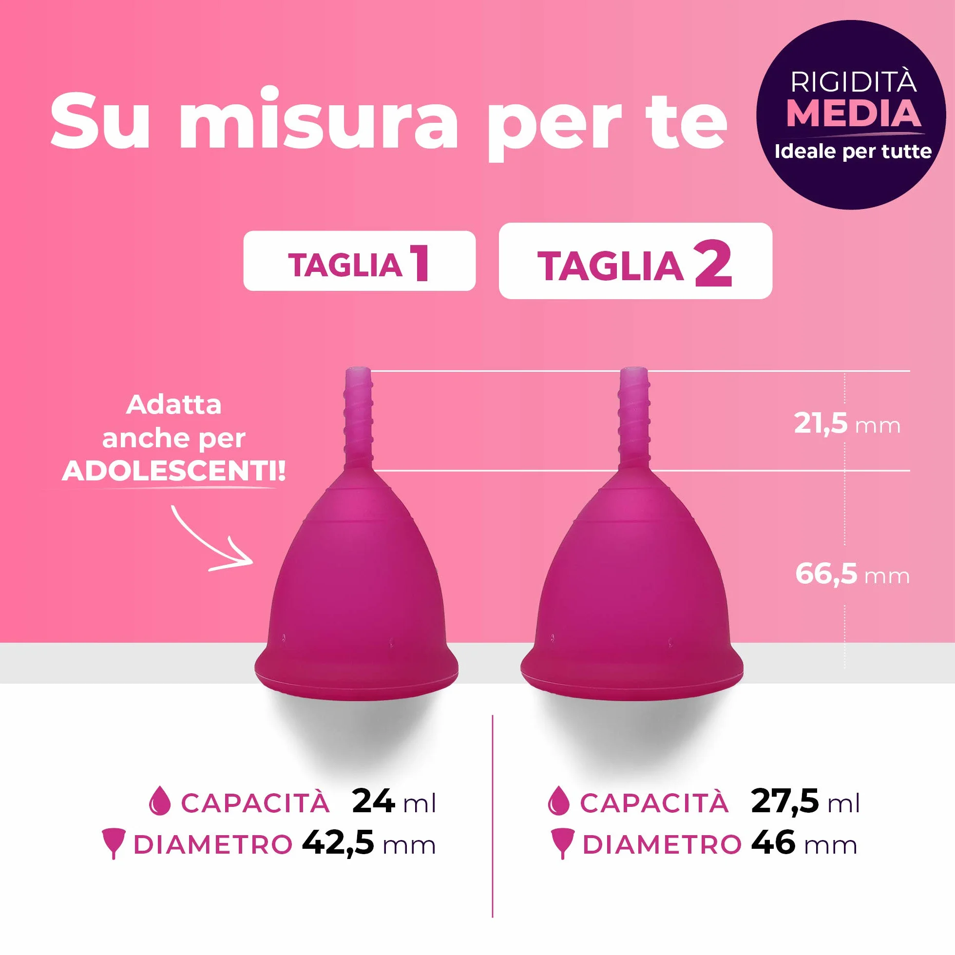 kubeczek menstruacyjny Fuchsiarot (rozmiar 2)