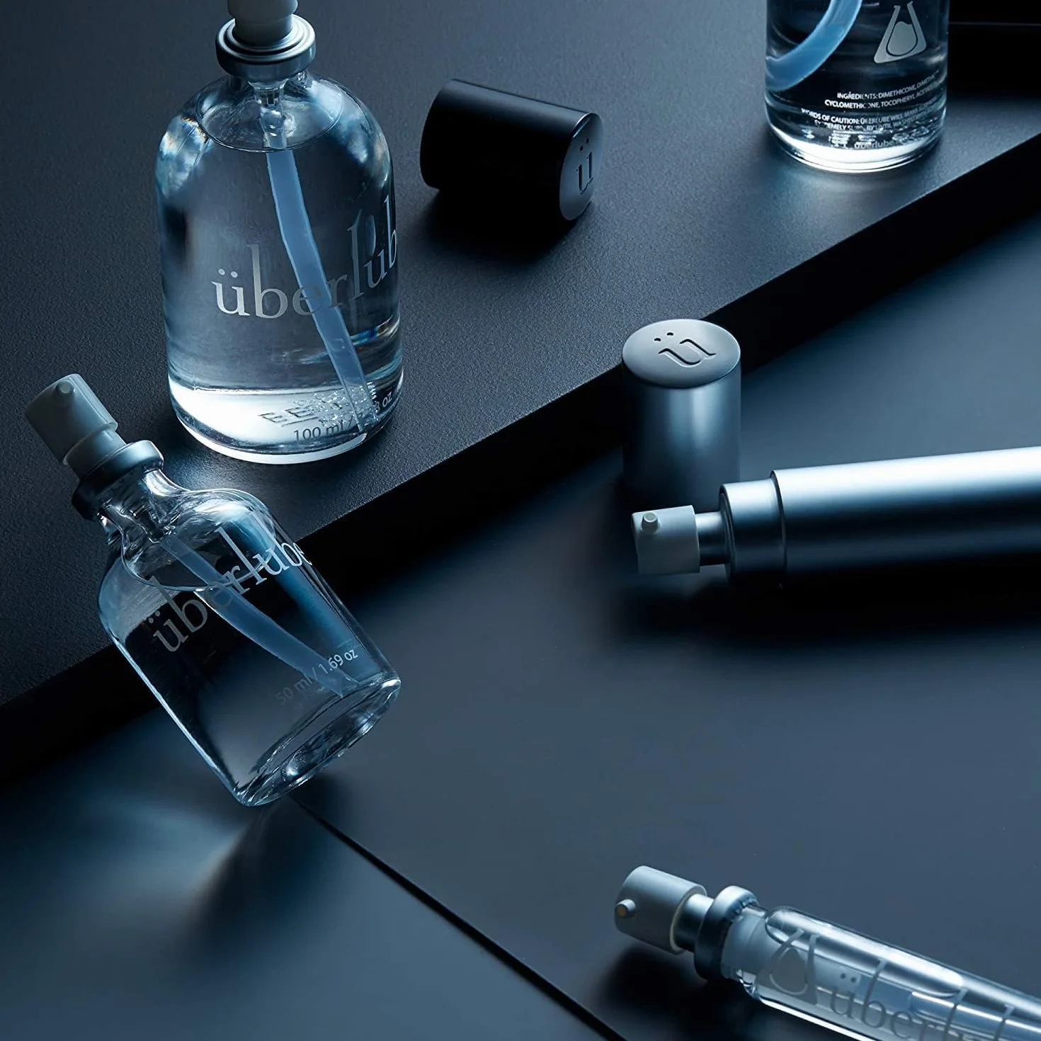 Überlube Premium lubrykant zestaw podróżny | naturalny silikonowy lubrykant z witaminą E, bezzapachowy i smakowy, działa również pod wodą 15 ml czerwony