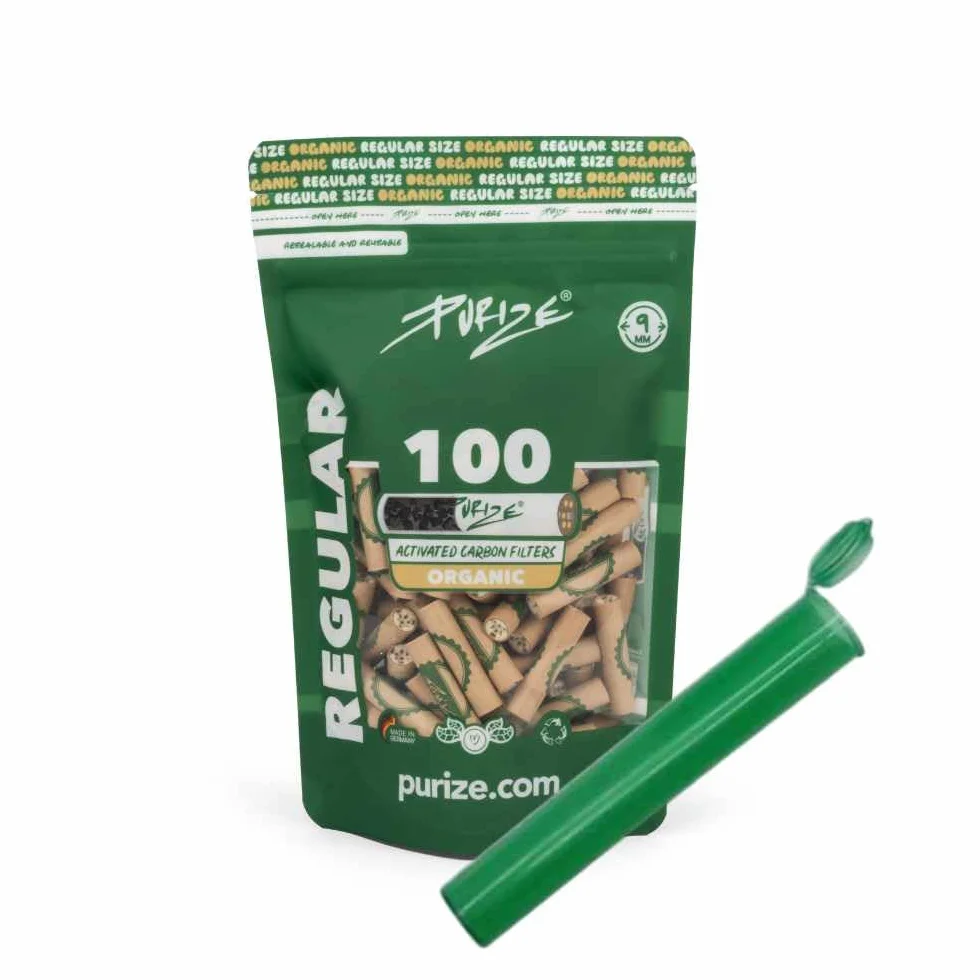 PURIZE 9 mm filtr z węglem aktywnym regularny rozmiar 50 sztuk