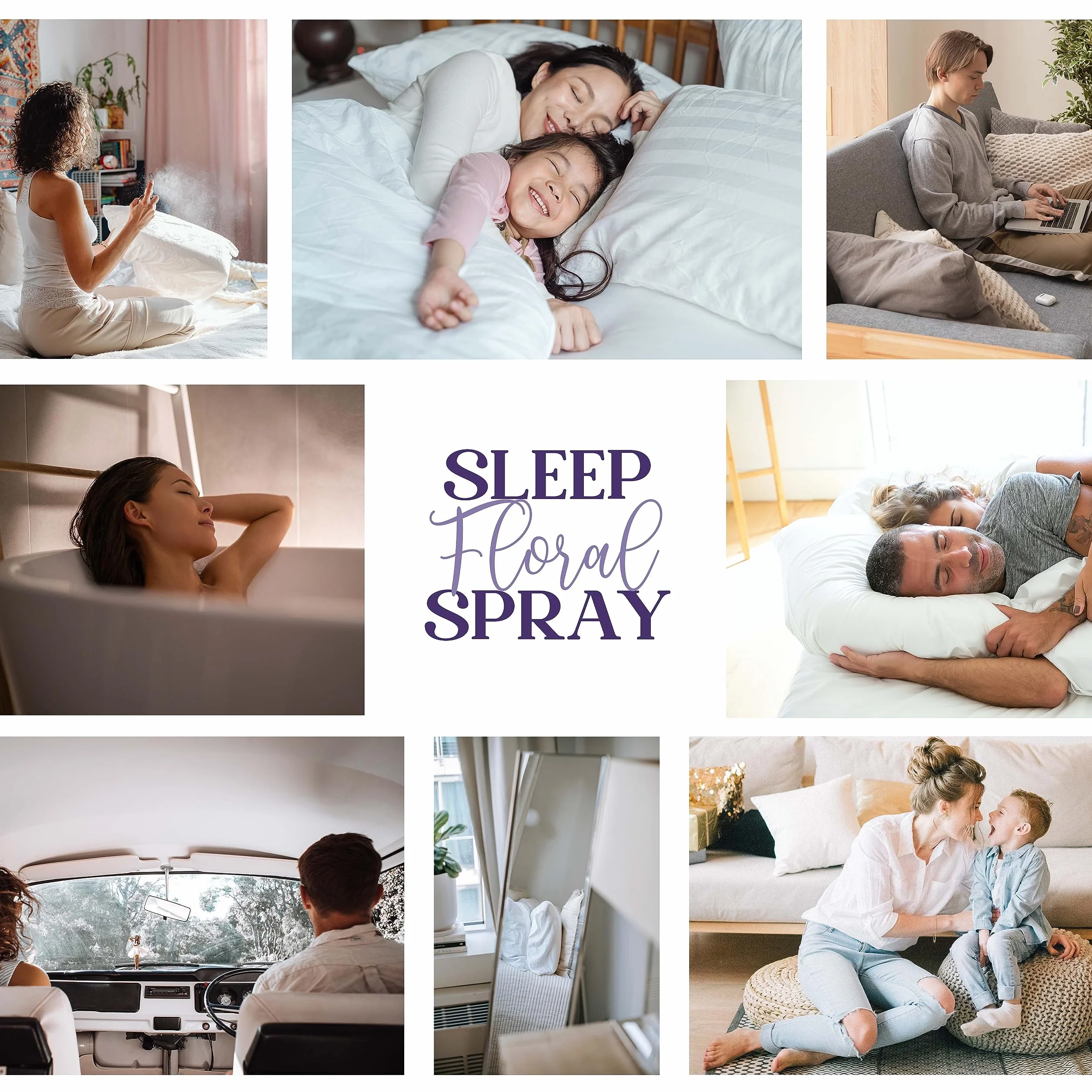 Sleep Pillow Spray Relaksująca mgiełka dla lepszego snu, olejki eteryczne z lawendy (relaksującej), aloesu (natleniania) i rumianku (uspokajający) (100 ml)