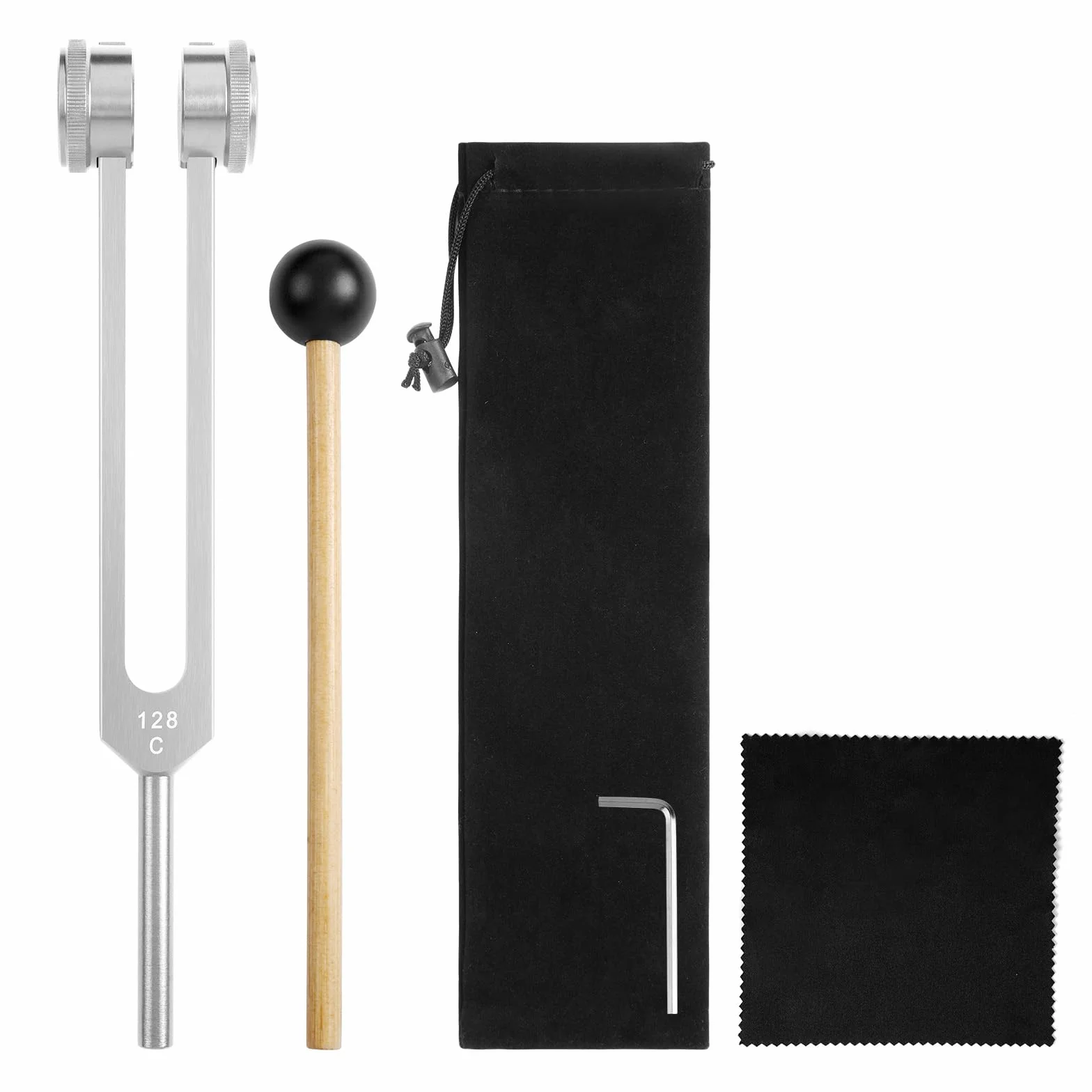 Widelec stroikowy 128 Hz C-128 ze stopu aluminium niemagnetyczny do leczenia czakry