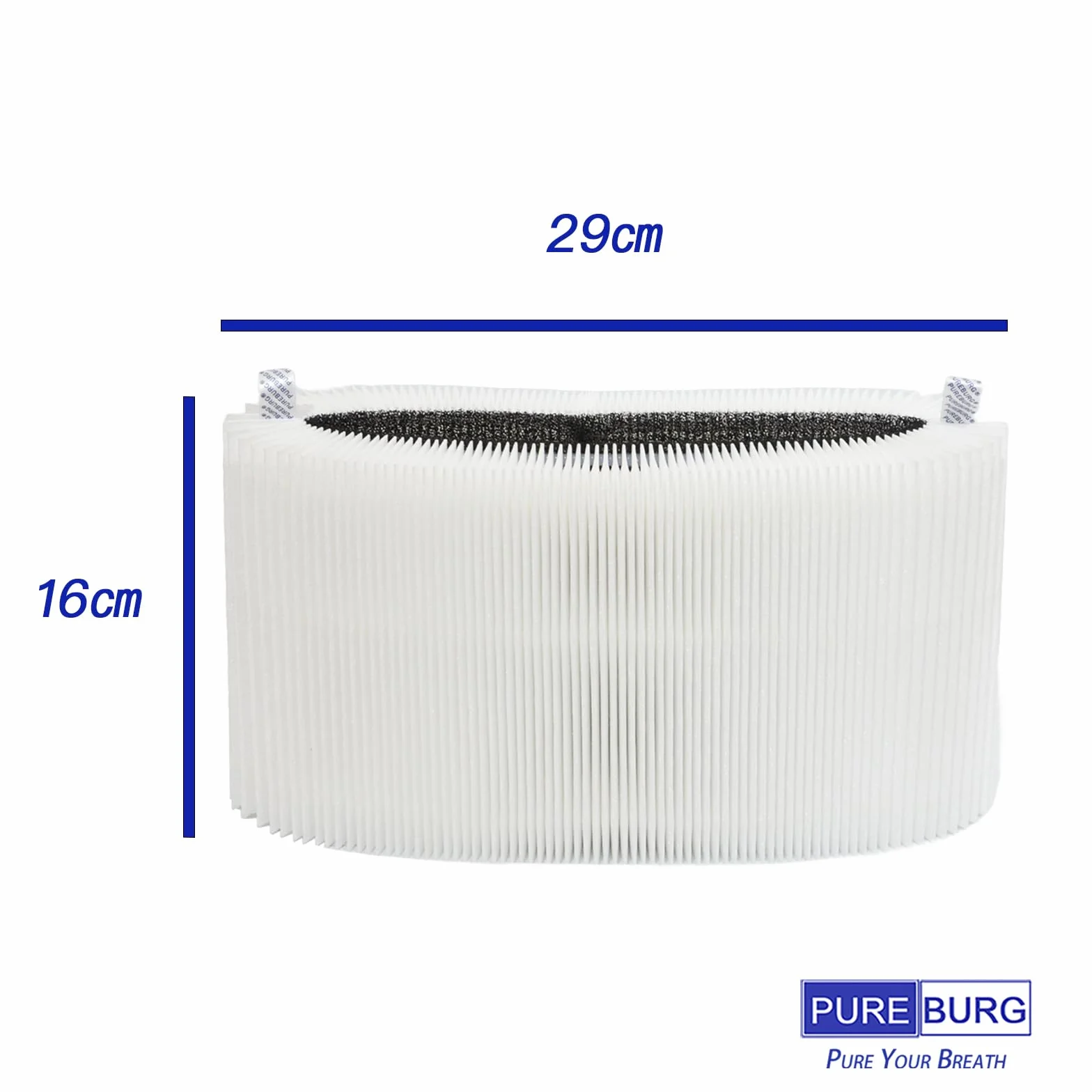 PUREBURG Filtr zastępczy H13 HEPA z węglem aktywnym do Blueair Blue Pure 511i Max, 4 sztuki