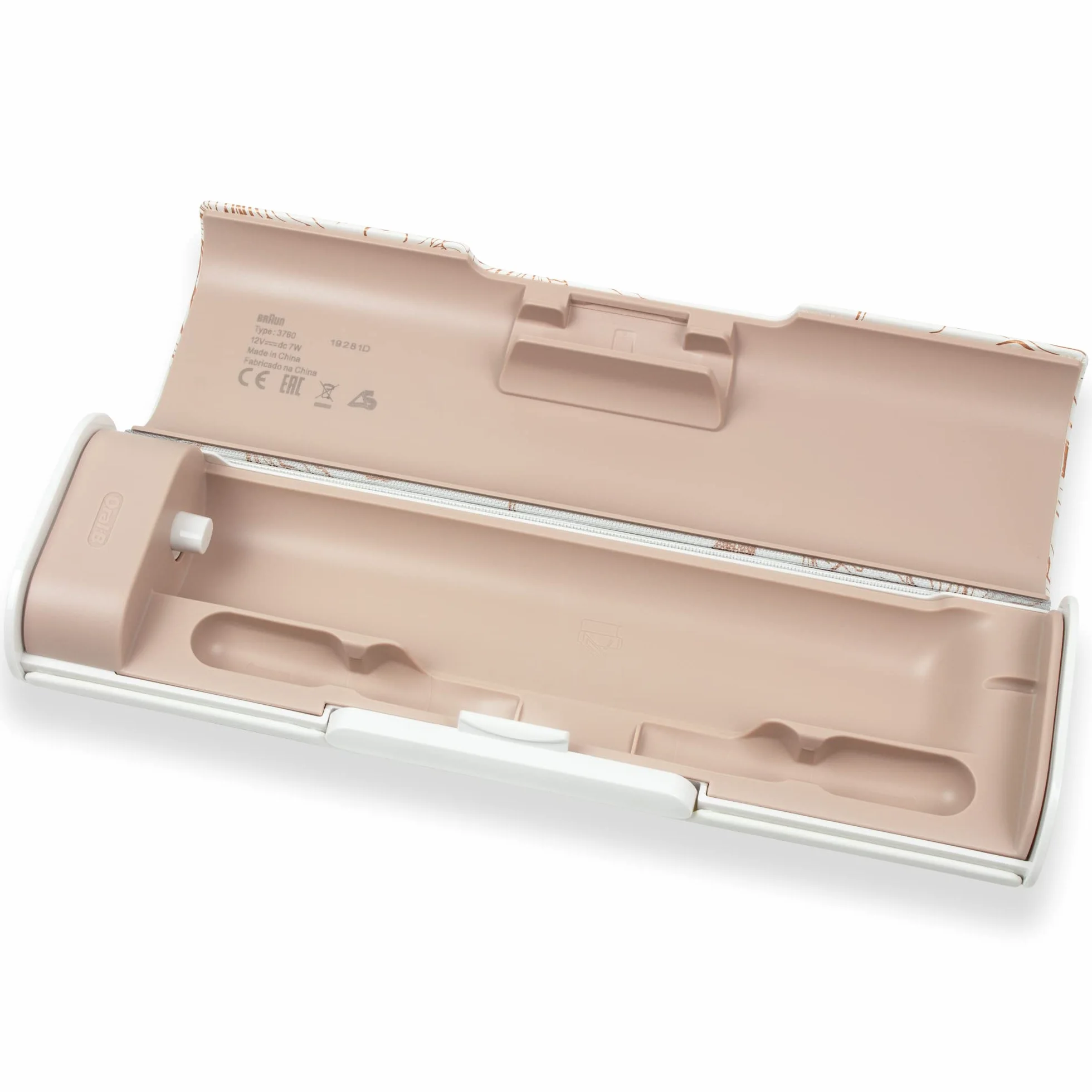 Oral-B Genius Series etui podróżne na szczoteczki do zębów z funkcją ładowania na 1 rękojeść i 2 głowice szczoteczki do zębów, etui podróżne bez kabla do ładowania (ważka złota)