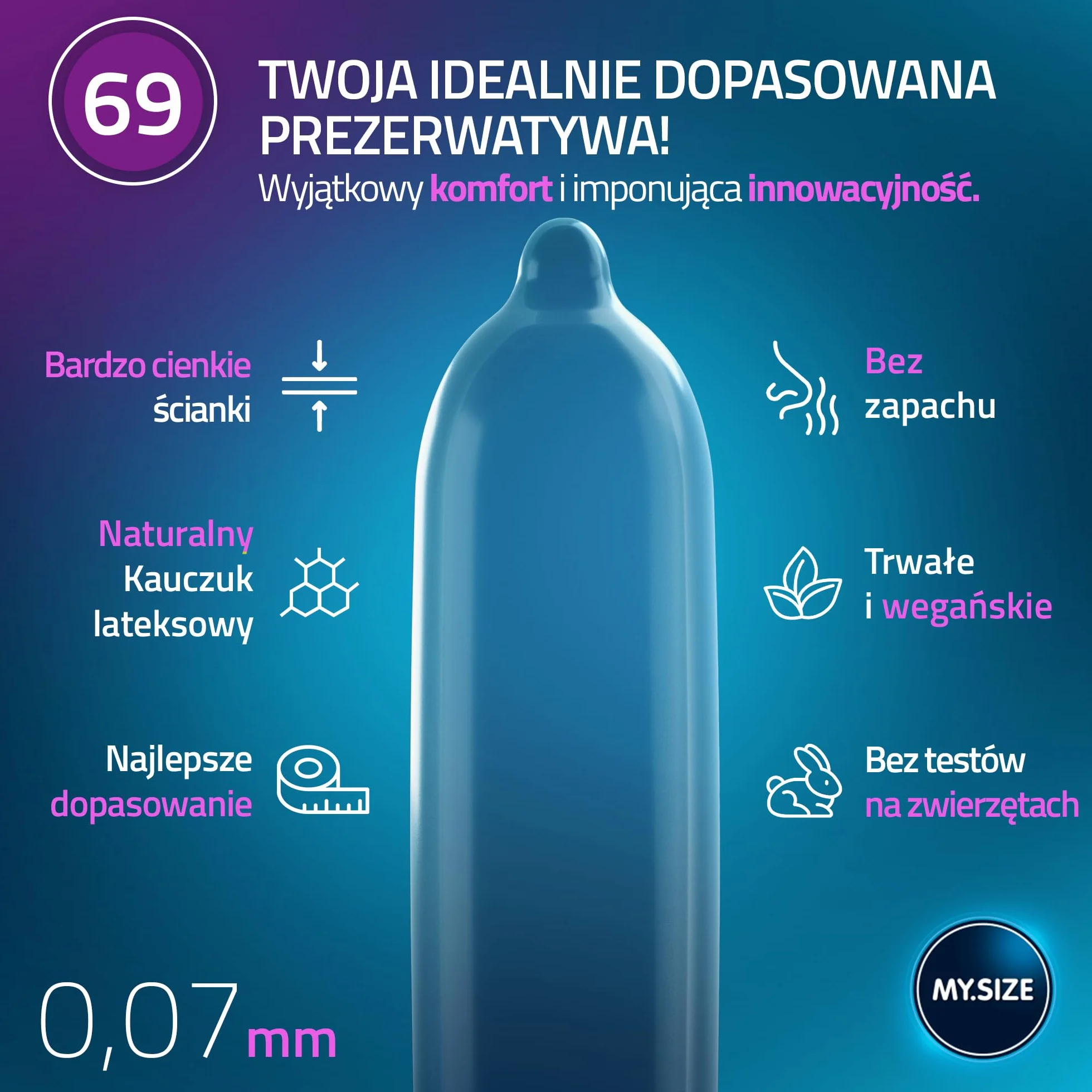 Prezerwatywy My.Size rozmiar 4, 69 mm, 80 sztuk