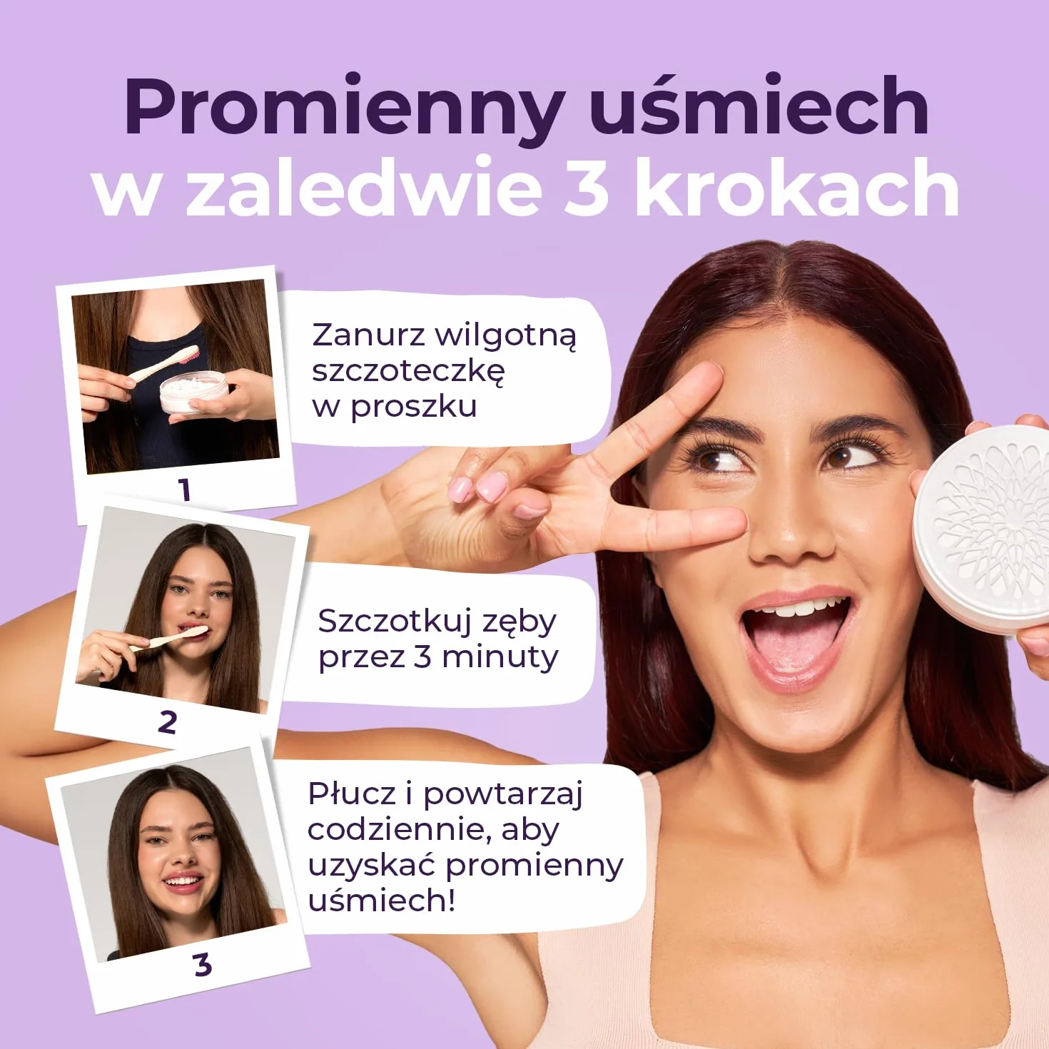 Onlysmile wybielanie zębów w proszku do białych | Wybielanie zębów z widocznym efektem oczyszczającym | Wybielanie zębów - Kosmetyczne czyszczenie zębów