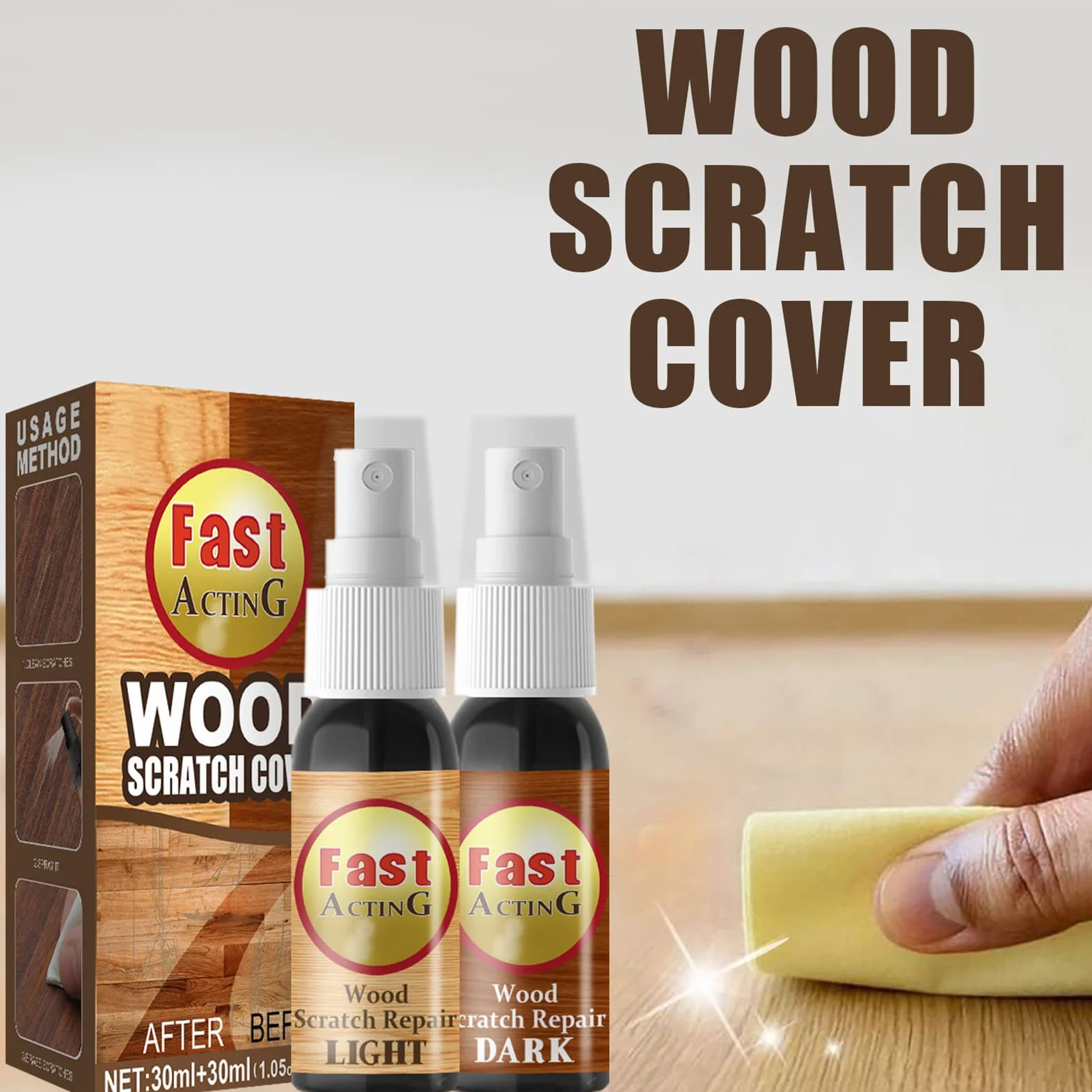 Wood Floor Scratch Remover 2 sztuki zestaw do usuwania zarysowań