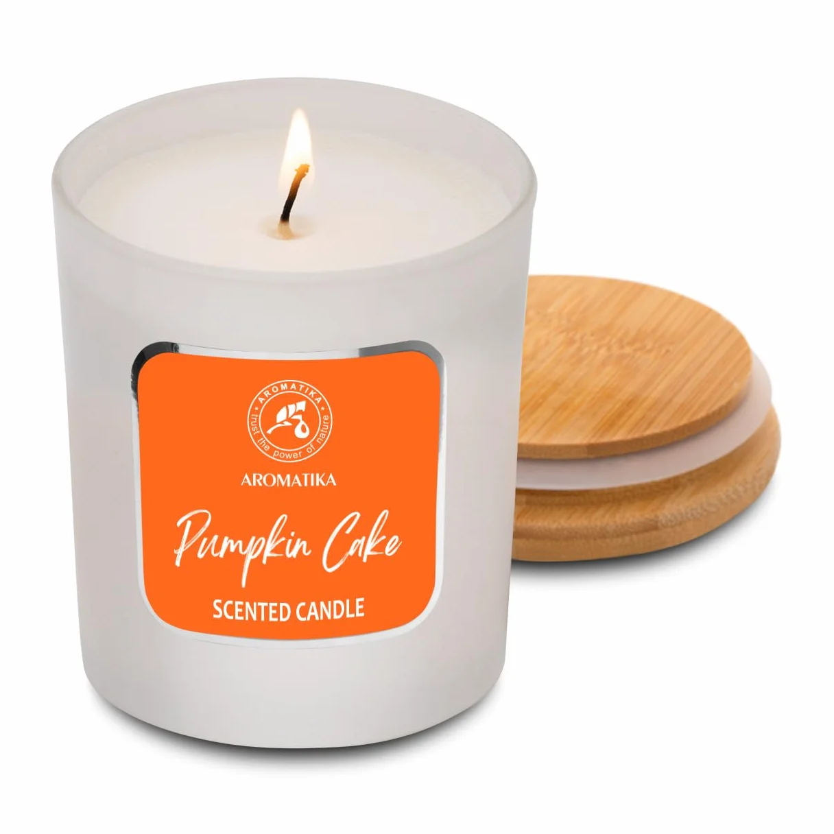 Scented Candle Pumpkin Cake 200g - Soy Wax Candle - Home Scented Candle - Aromatherapy Candle - Relax Scent - Air Freshener - Glass Candle Gift - Idea For Mother's Day - Birthday - Christmas