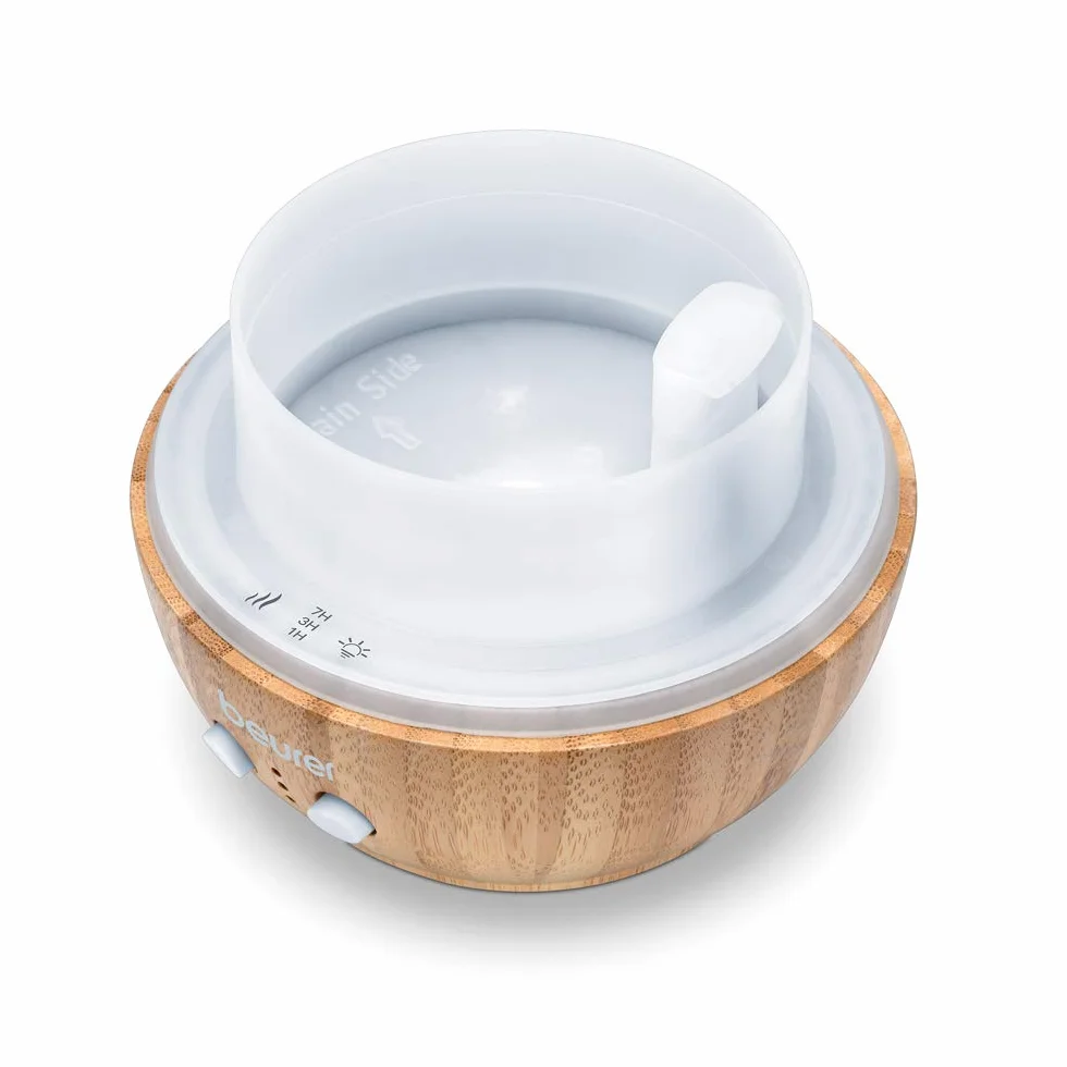 Beurer LA 40 Aroma Diffuser, nebulizator ultradźwiękowy ze światłem wellness, drewno