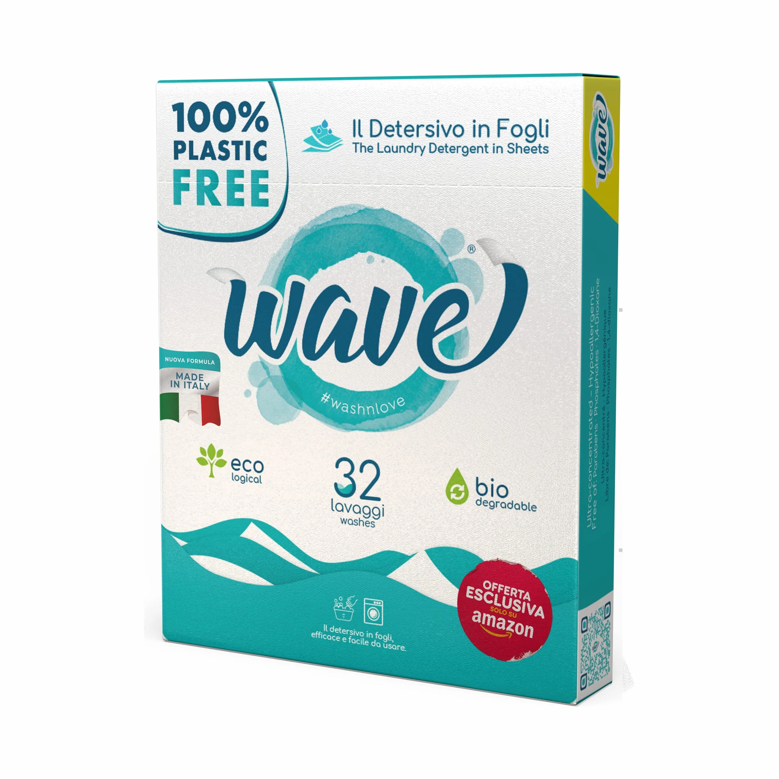 Wave Washing Classic Box środek piorący na liściach 32 cykle prania biodegradowalny