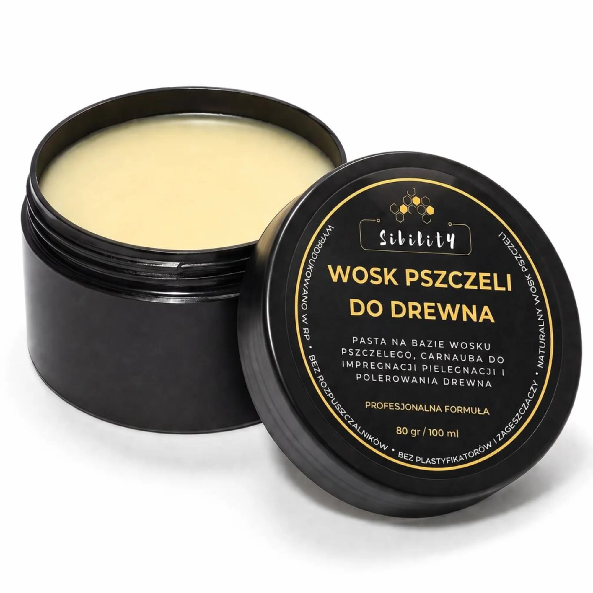 Balsam do Drewna z Woskiem Pszczelim i Olejem Klasy Spożywczej. Pasta do Mebli Zabawek Desek do Krojenia. Bezpieczny Kontakt z Żywnością. Impregnacja Odnowienie Koloru Wodoodporność 100ml