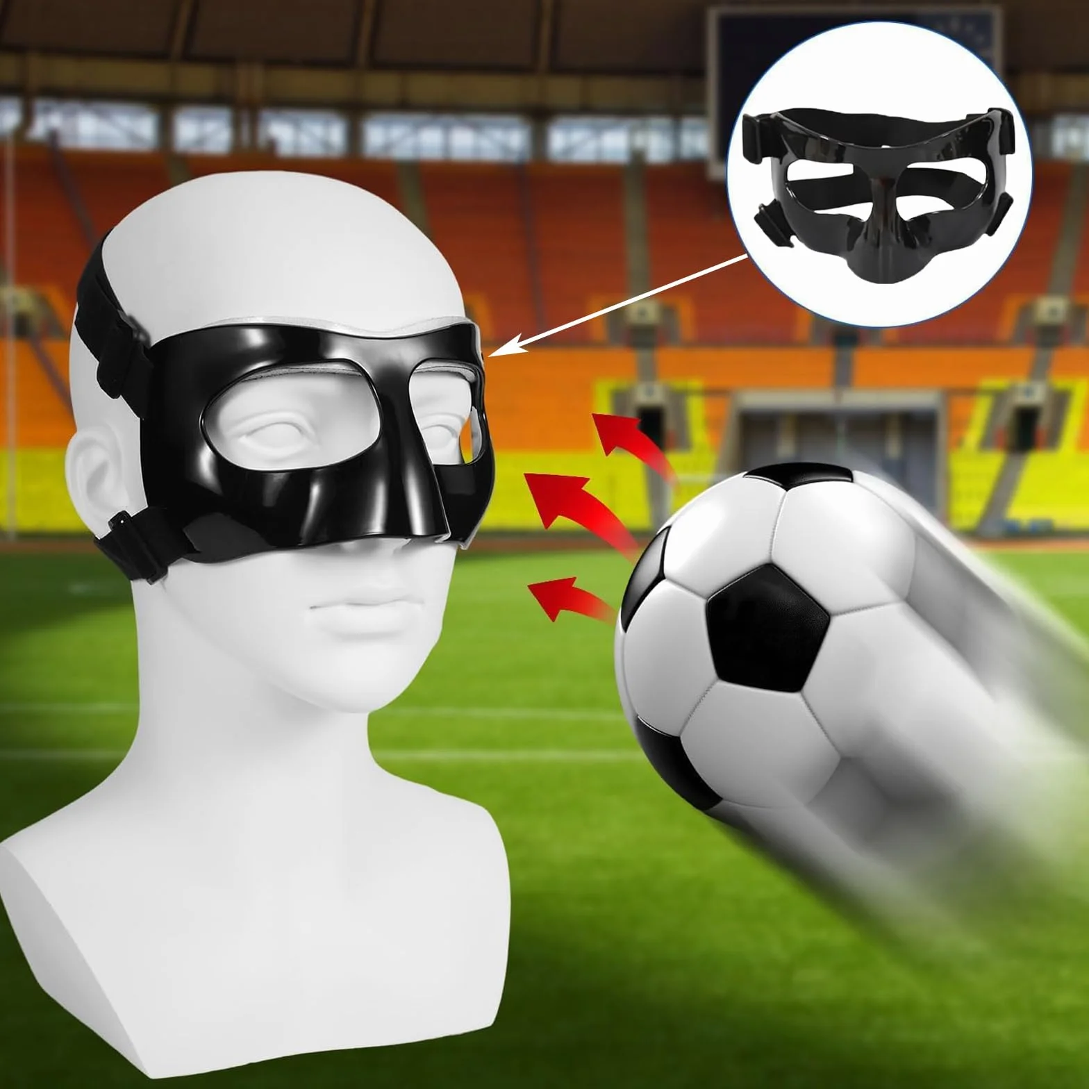 1 sztuka maska sportowa, maska na nos, maska ochronna na nos, maska do koszykówki, lekka i przyjazna dla środowiska, materiał przyjazny dla środowiska PP swobodnie regulowany, do ochrony podczas