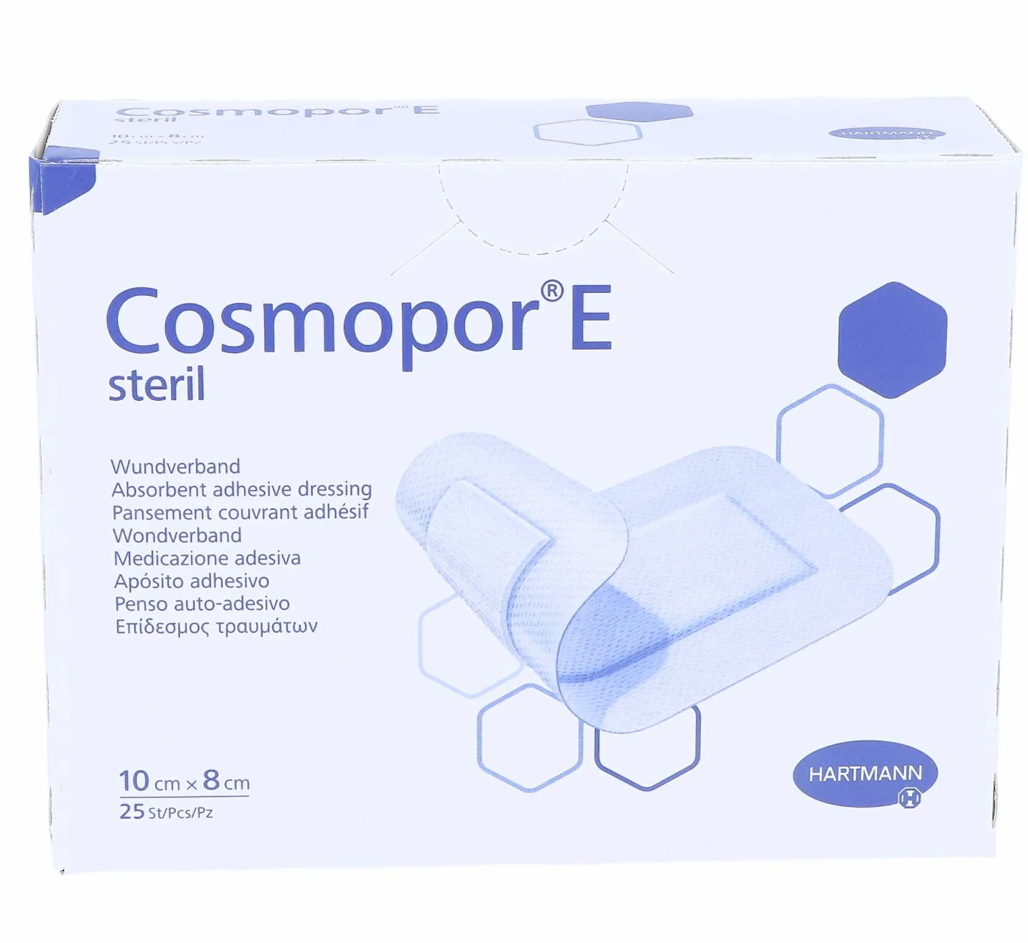 Opatrunek jałowy COSMOPOR E 10 x 8cm - 25 sztuk