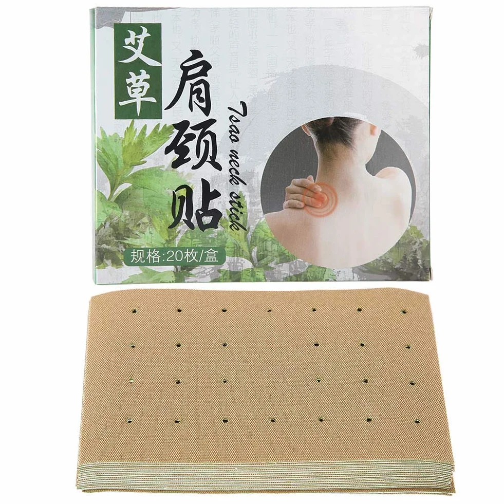Naklejka Moxibustion, plaster łagodzący ból, 20 części/pudełko, samorozgrzewająca się łatka łagodząca ból, plaster rozgrzewający do łagodzenia bólu karku, ramion i pleców