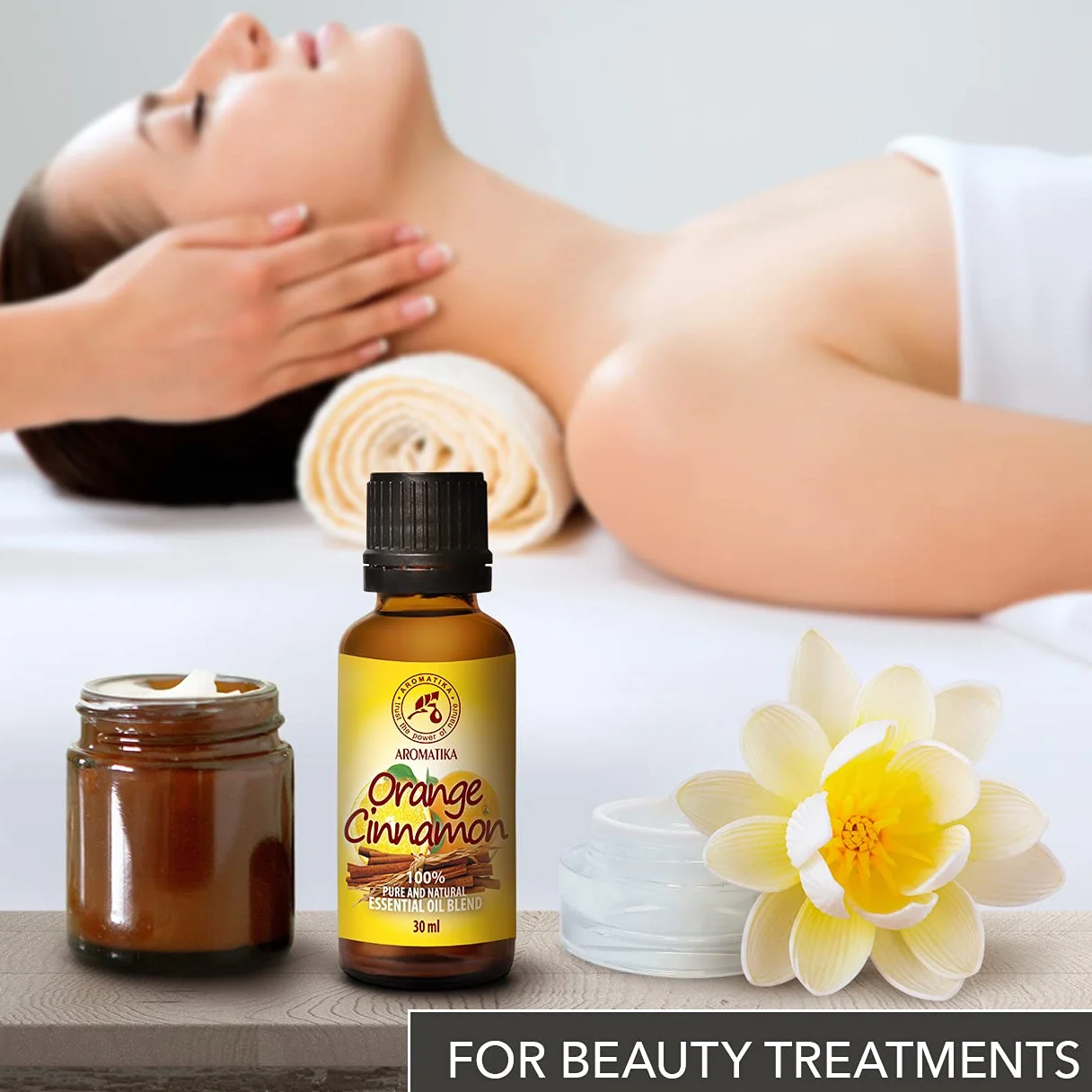 Fragrance Oil Blend 30ml - The Mix Natural Essential Cinnamon - Orange Oils - Best for Aromatherapy - Oil Burner - for Calming - Beauty - Relaxation - Glass Bottle