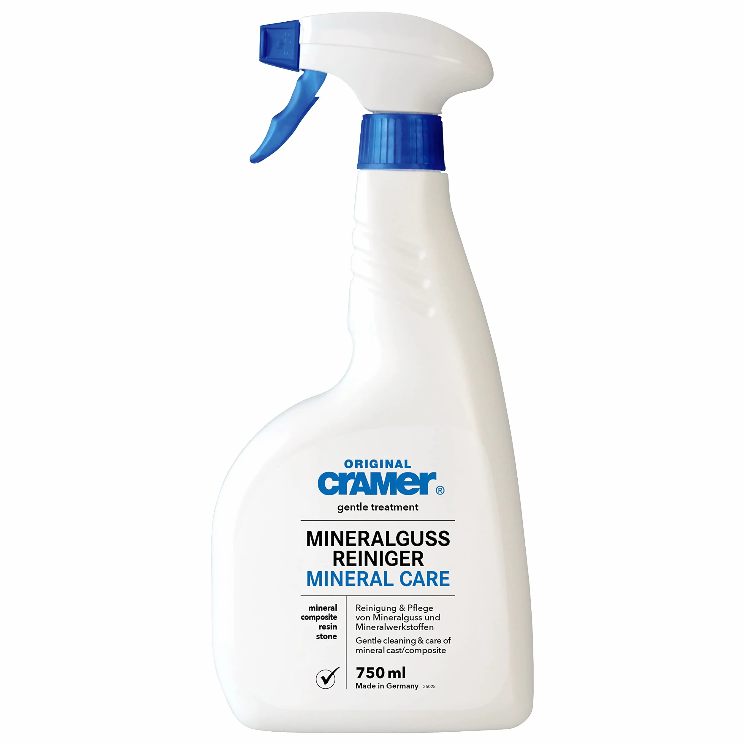 Cramer Środek do czyszczenia i pielęgnacji powierzchni z odlewu mineralnego, butelka z rozpylaczem 750 ml, 10,5 x 5,7 cm, naturalne składniki, 66126 3